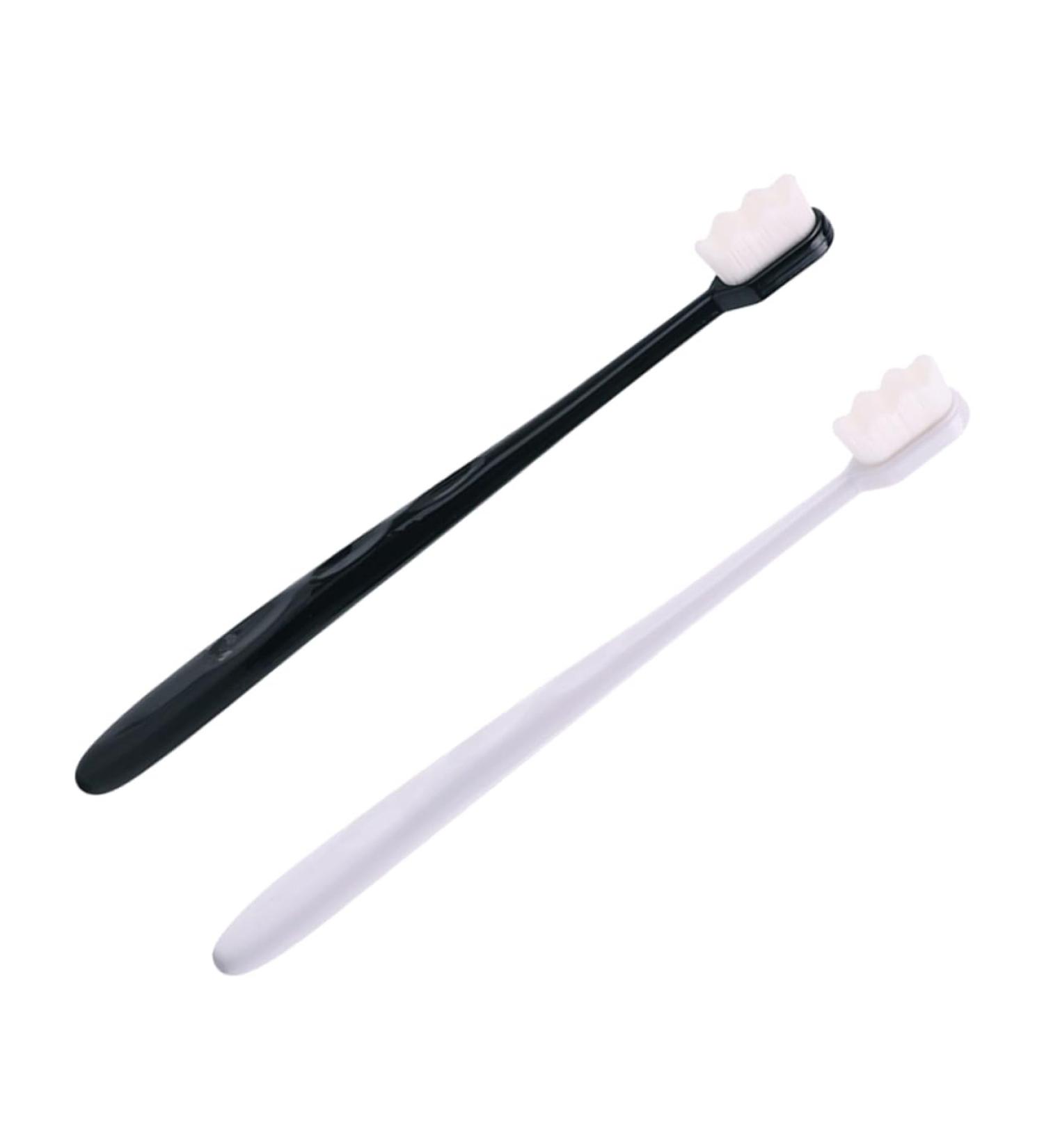 Buy FRCOLOR 2pcs Portable Toothbrush Set | Reusable Household Toothbrushes with Black Handle | Eco-Friendly Bristle Design - Fast International Shipping - Buy Online on GoSupps.com