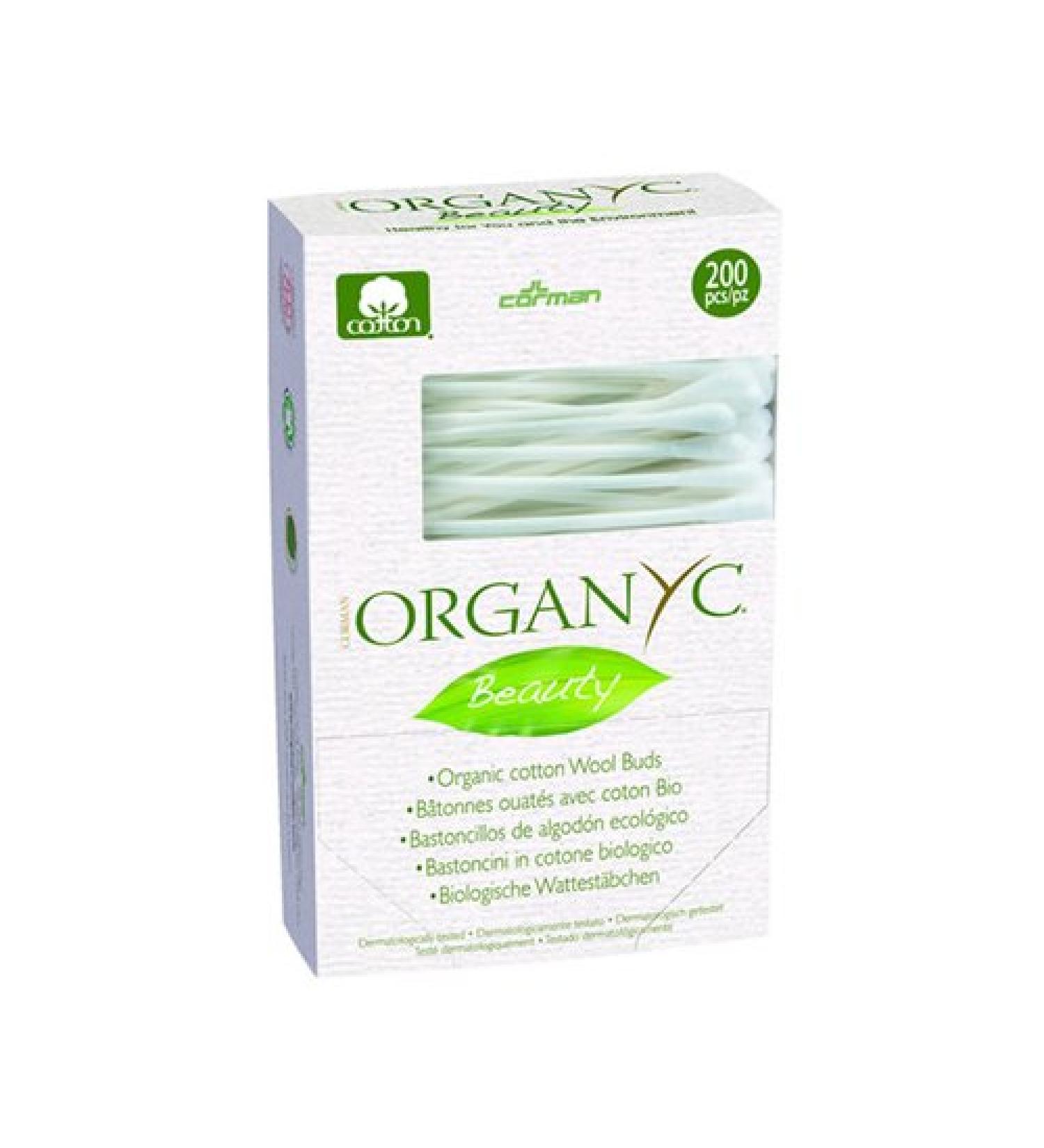 2 packs of ORGANYC Beauty Cotton Swabs 200 Pack