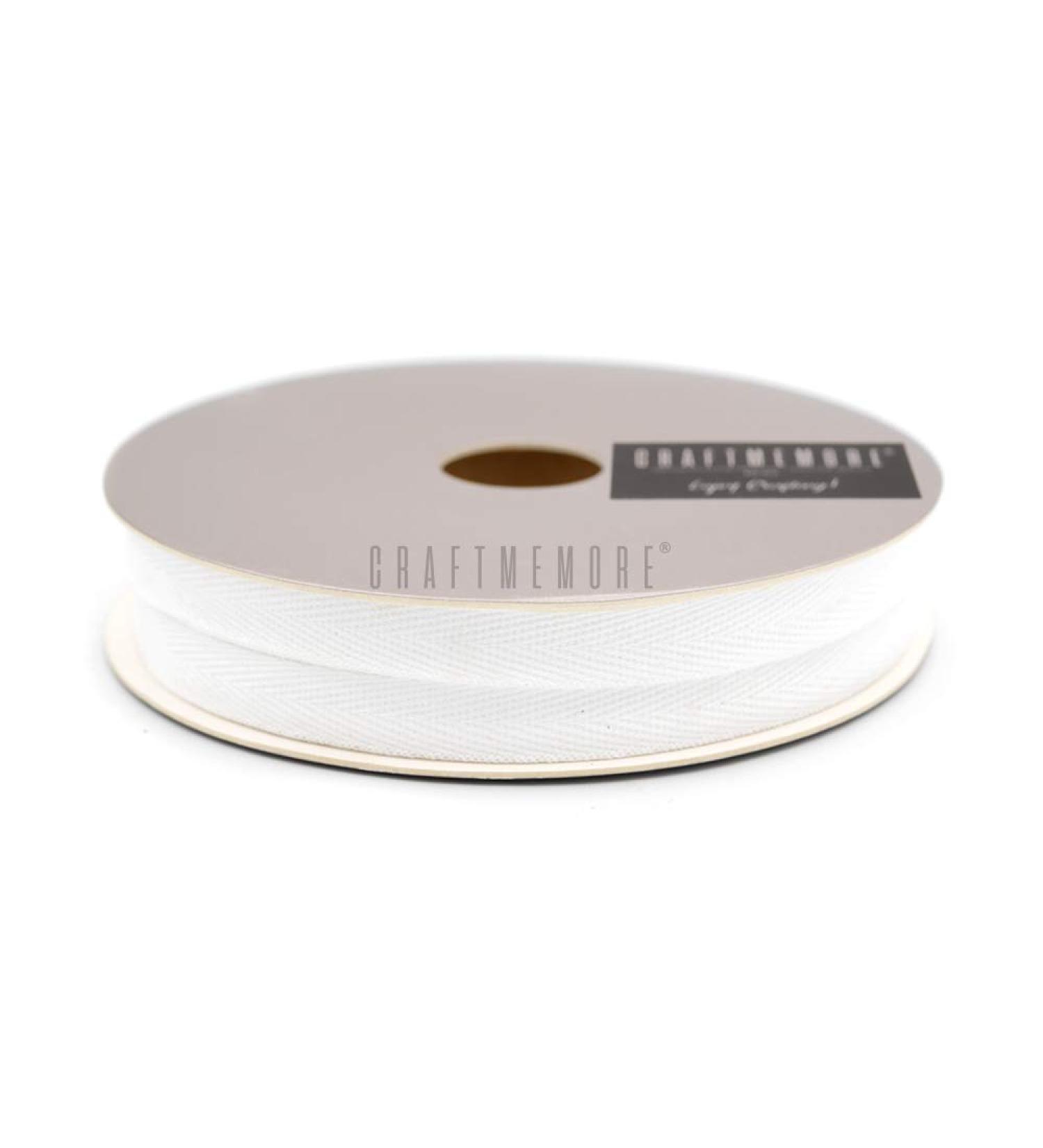 CRAFTMEMORE 3/8 Inch Twill Tape Fabric Ribbon Herringbone Bias Binding Tape 36 Yards - Off White - Buy Online on GoSupps.com