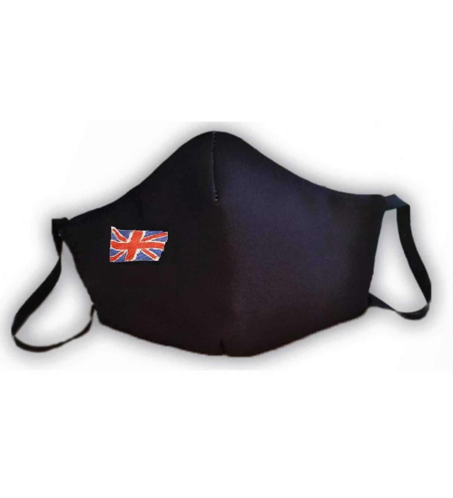 Protective mask 3-layer UK flag blue