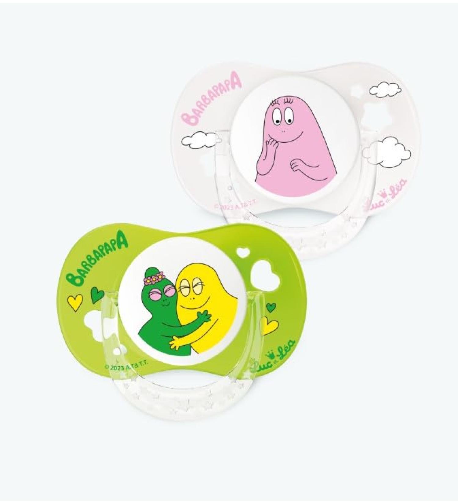 Luc & L a Barbapapa pacifier anatomical extra thin 6 18 months limited edition 2 pieces