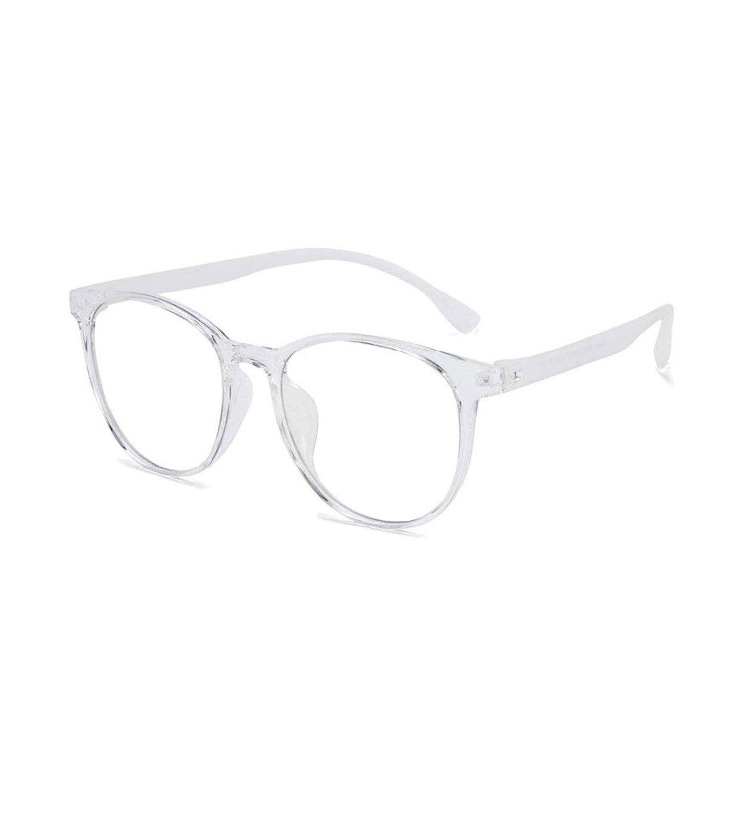 Blue Light Blocking Glasses for Men & Women - Lightweight Round Eyeglasses to Reduce Eye Strain | Clear Vision 0.0 - Buy Online on GoSupps.com