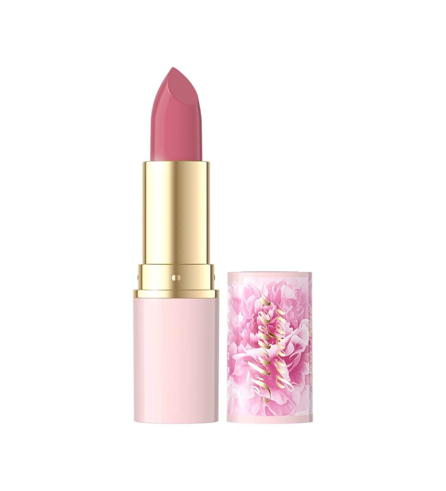 Eveline Cosmetics Flower Garden Moisturizing Lipstick - No. 01 Flower Garden Series | Vegan Formula with Hyaluronic Acid & Peony Extract - Buy Online on GoSupps.com
