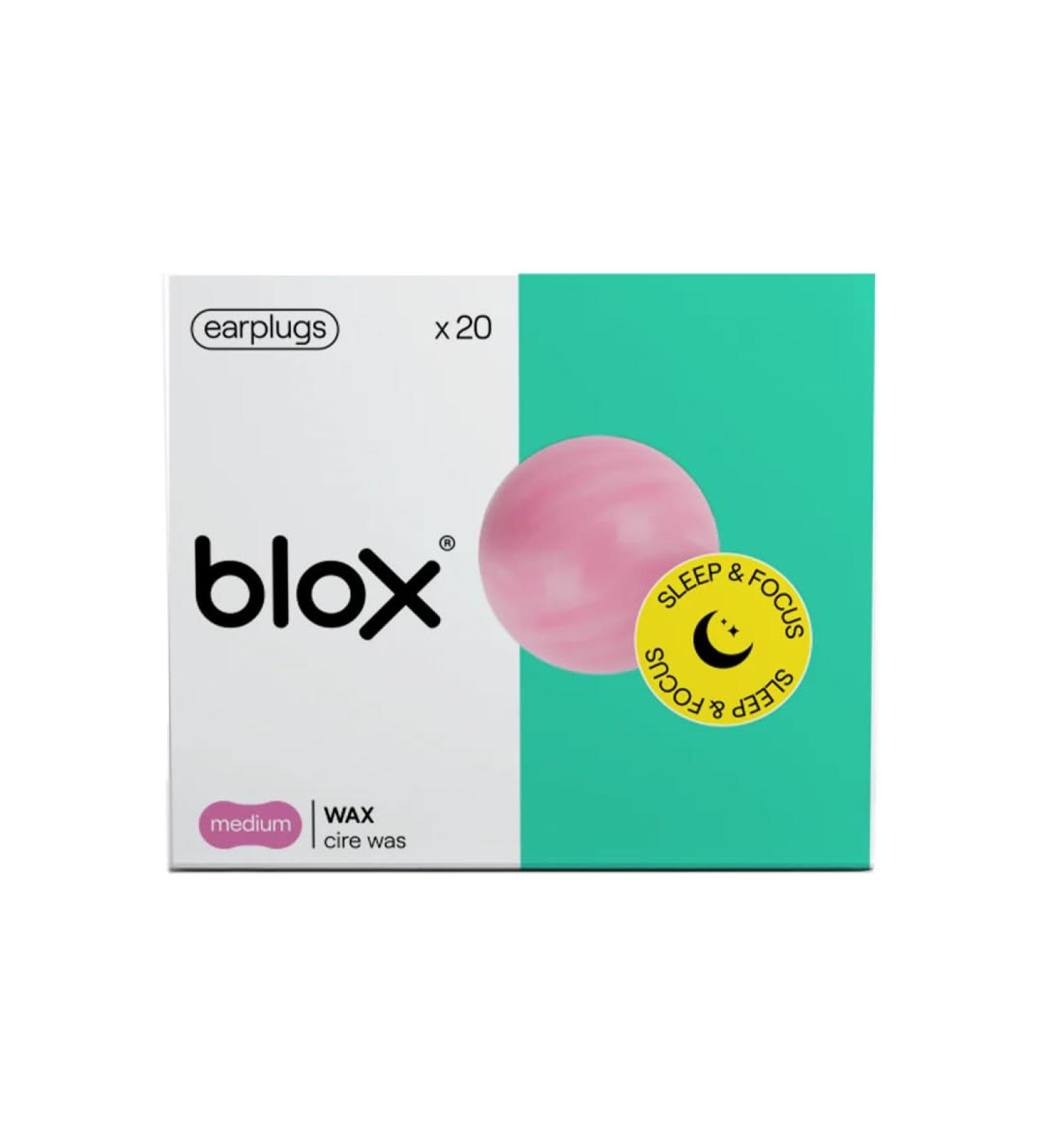 Blox Sleep Wax Earplugs for Sleeping | Soft & Convenient 10 Pairs | 24 dB Noise Reduction | Optimal Hearing Protection - Buy Online on GoSupps.com