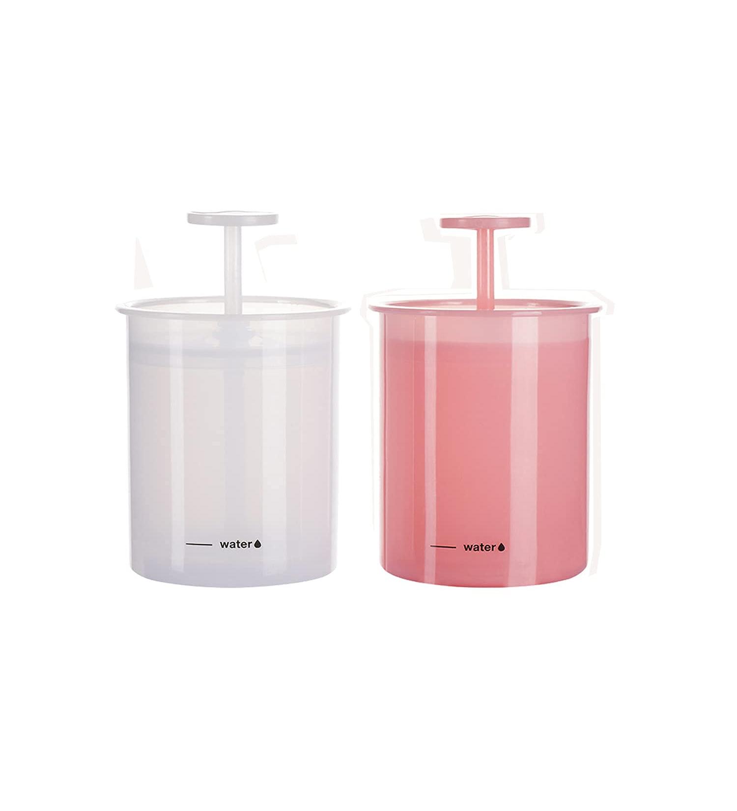KRISMYA 2 Pcs Marshmallow Whip Maker Small Face Foam Maker Rich Cream Foamer Facial Cleanser Foam Cup Whip Bubble Maker for Face Wash (Pink and White) - Buy Online on GoSupps.com