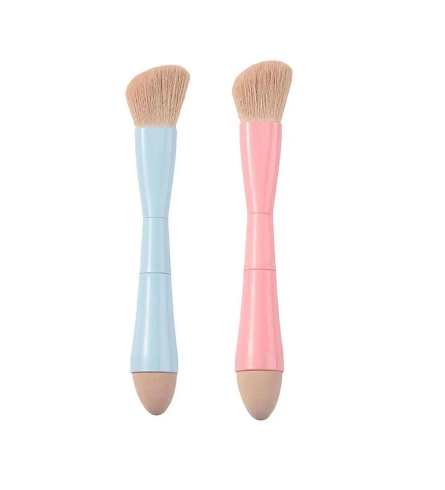 Clyictz Double Ended Makeup Brush 4-In-1 Retractable Travel Cosmetic Brush Multifunctional Concealer Sponge Brush for Eyeshadow - Buy Online on GoSupps.com