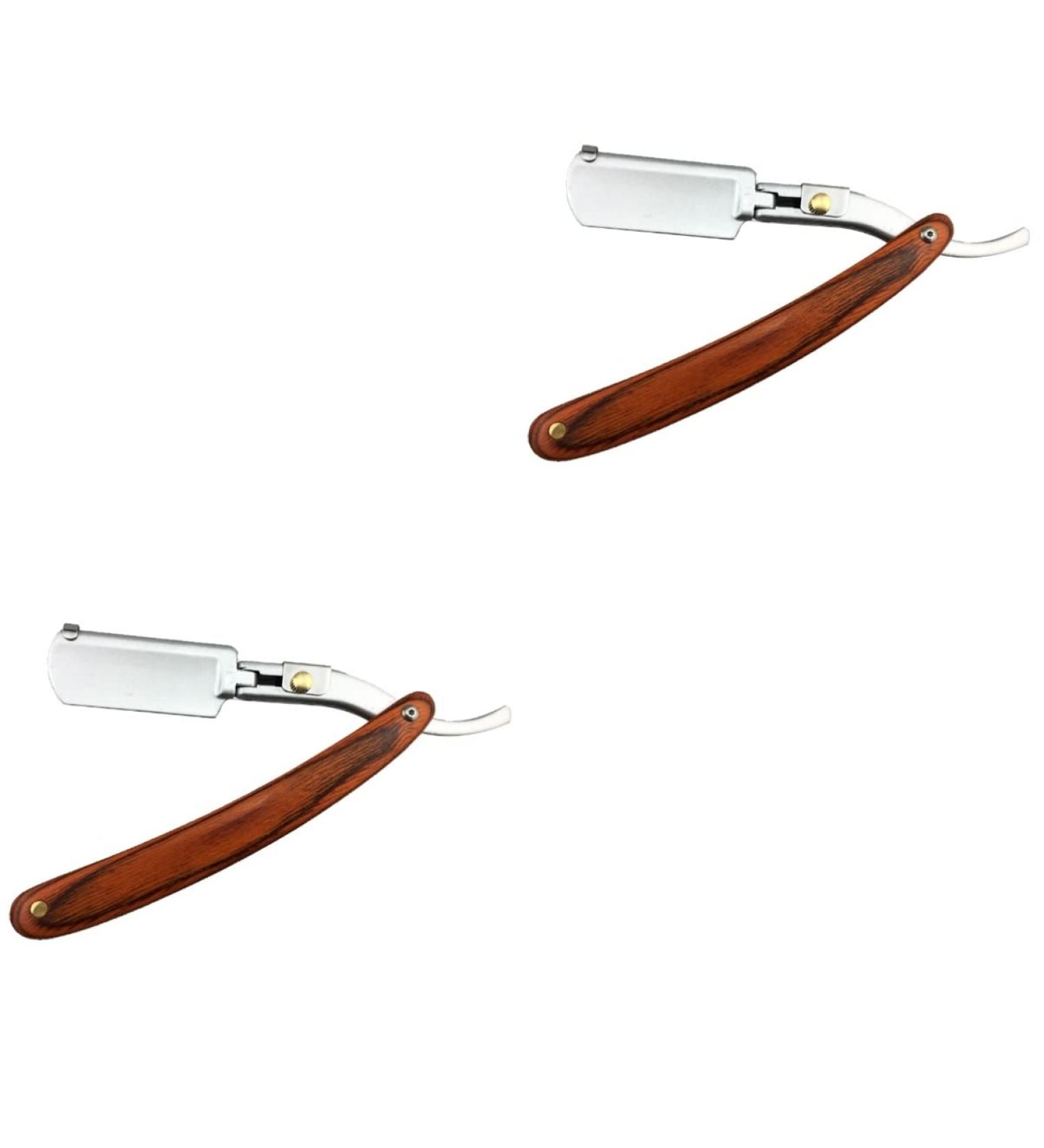Fomiyes Portable Razor - Manual Straight Blade Shaver for Men | Metal & Bamboo Beard Grooming Tool - Buy Online on GoSupps.com