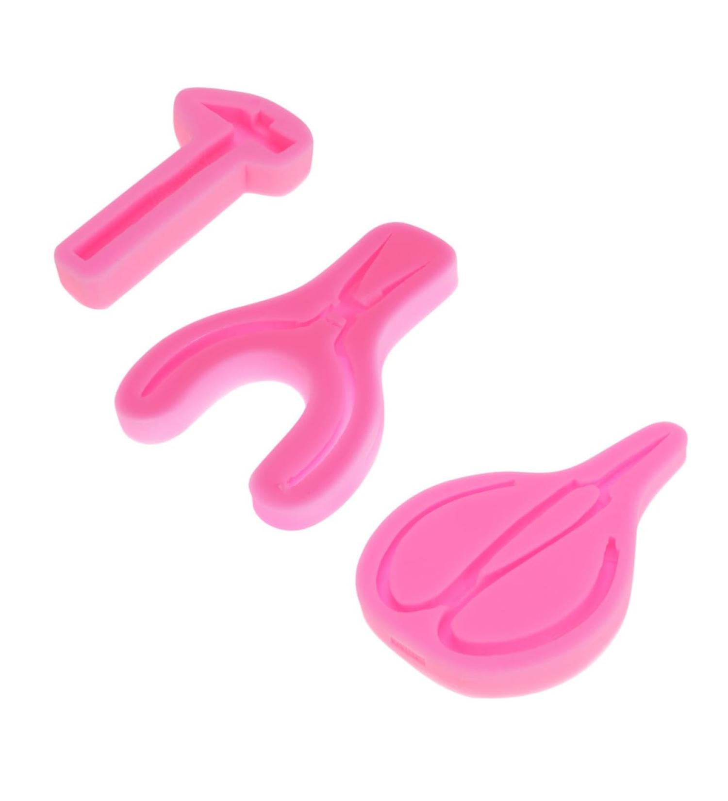 Milisten Baking Tool Silicone Mold Chocolate Mold Candy Mold Fondant Mold Pink Cake Scissors 14.00X9.00X1.00CM - Buy Online on GoSupps.com