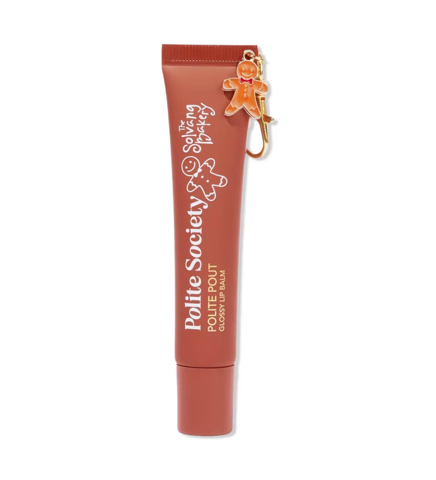 Polite Society x The Solvang Bakery Polite Pout Glossy Lip Balm - Color Gingerbread 0.5 oz Lmited Edition - Buy Online on GoSupps.com