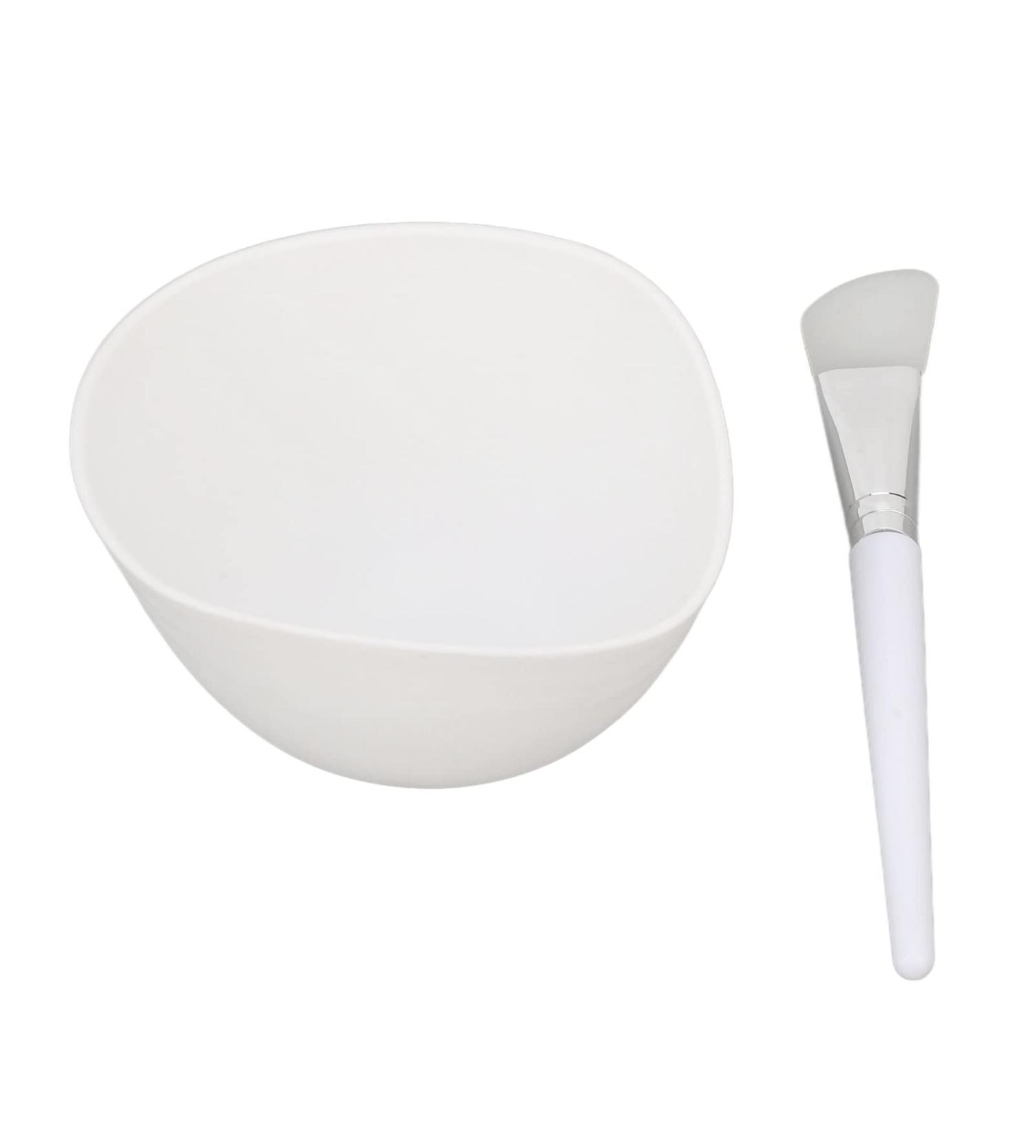 Face Mask Mixing Bowl Set DIY Facemask Mixing Tool Kit with Mask Bowl and Silicone Brush Silicone Lightweight Exquisite Silicone Brush Set - Buy Online on GoSupps.com