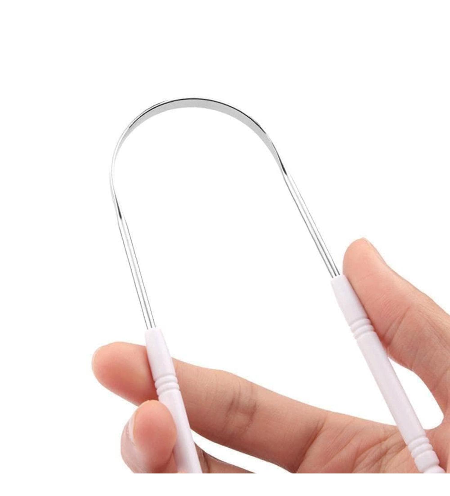 Steel Tongue Scraper - Reusable Bad Breath Solution | X0f0 Brush for Oral Health - Buy Online on GoSupps.com