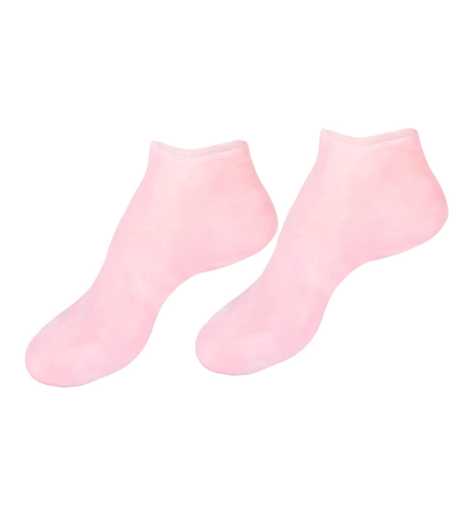 DOITOOL 3 Pairs Sock Overnight Cotton Dry-Proof Foot Moisturizing Gel Booties Skin Soles Soften Cracked Rejuvenate Humidor Gel Moisturizer Feet Spa Sebs Crusty Women's High Heels Pink - Buy Online on GoSupps.com