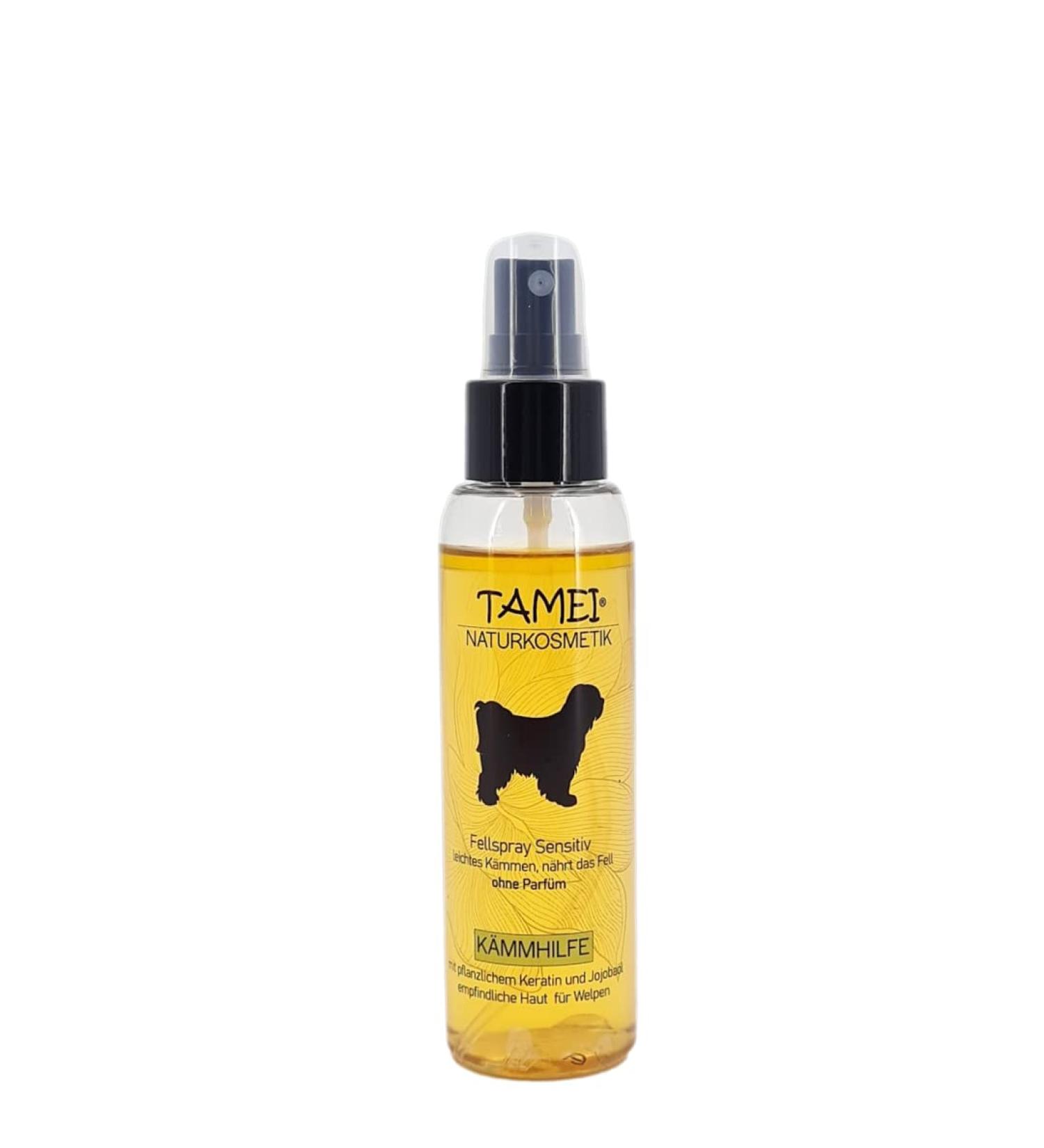 TAMEI BIO Fellspray for Sensitive Dogs & Puppies - Organic Vegan Combing Aid 100ml - Fragrance-Free Fur Nourishing & Vitalizing - Buy Online on GoSupps.com