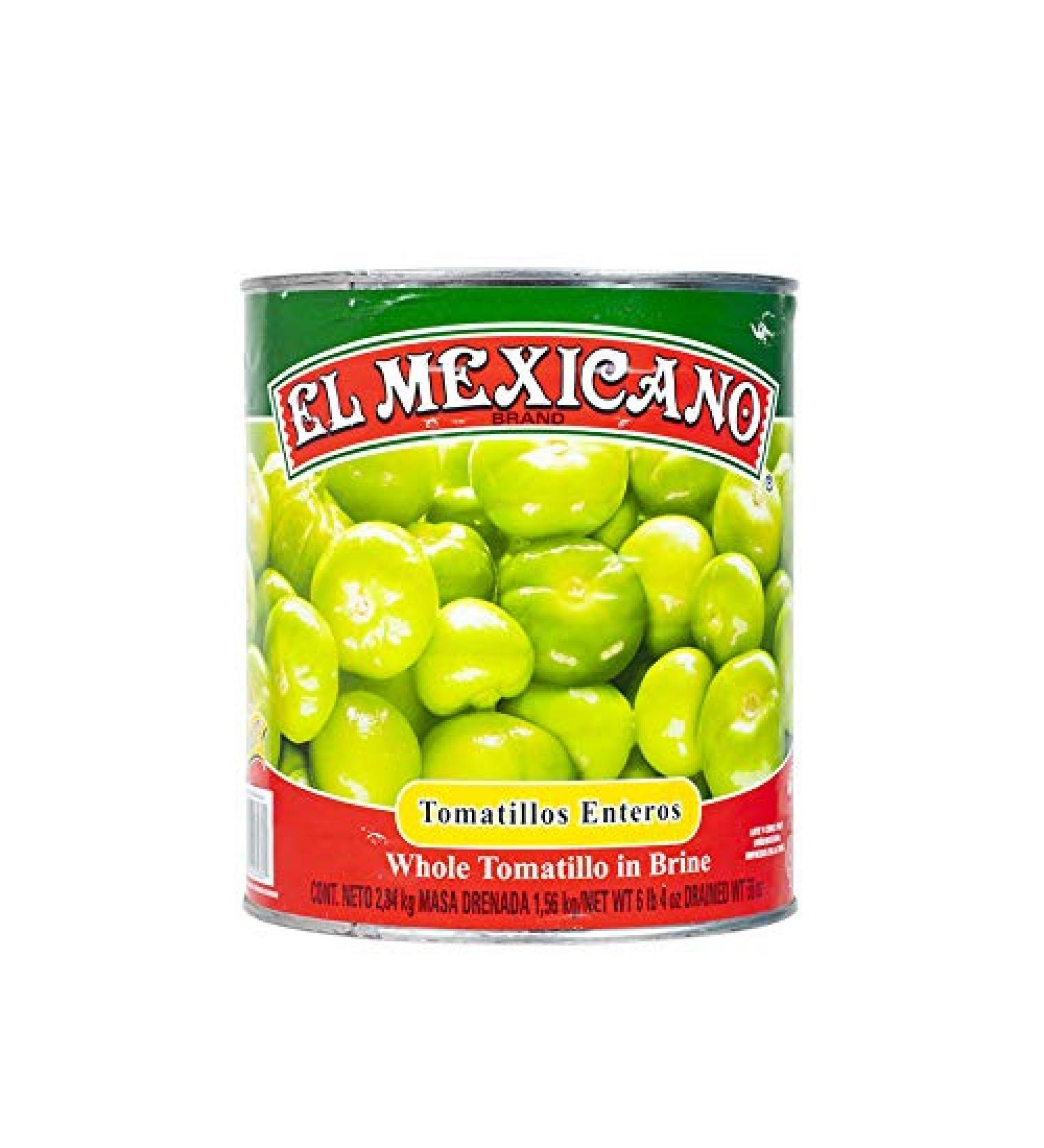 Whole Green Tomatoes, Can 2840g - Drained Weight 1560g - Tomatillos Enteros EL MEXICANO, 2840g