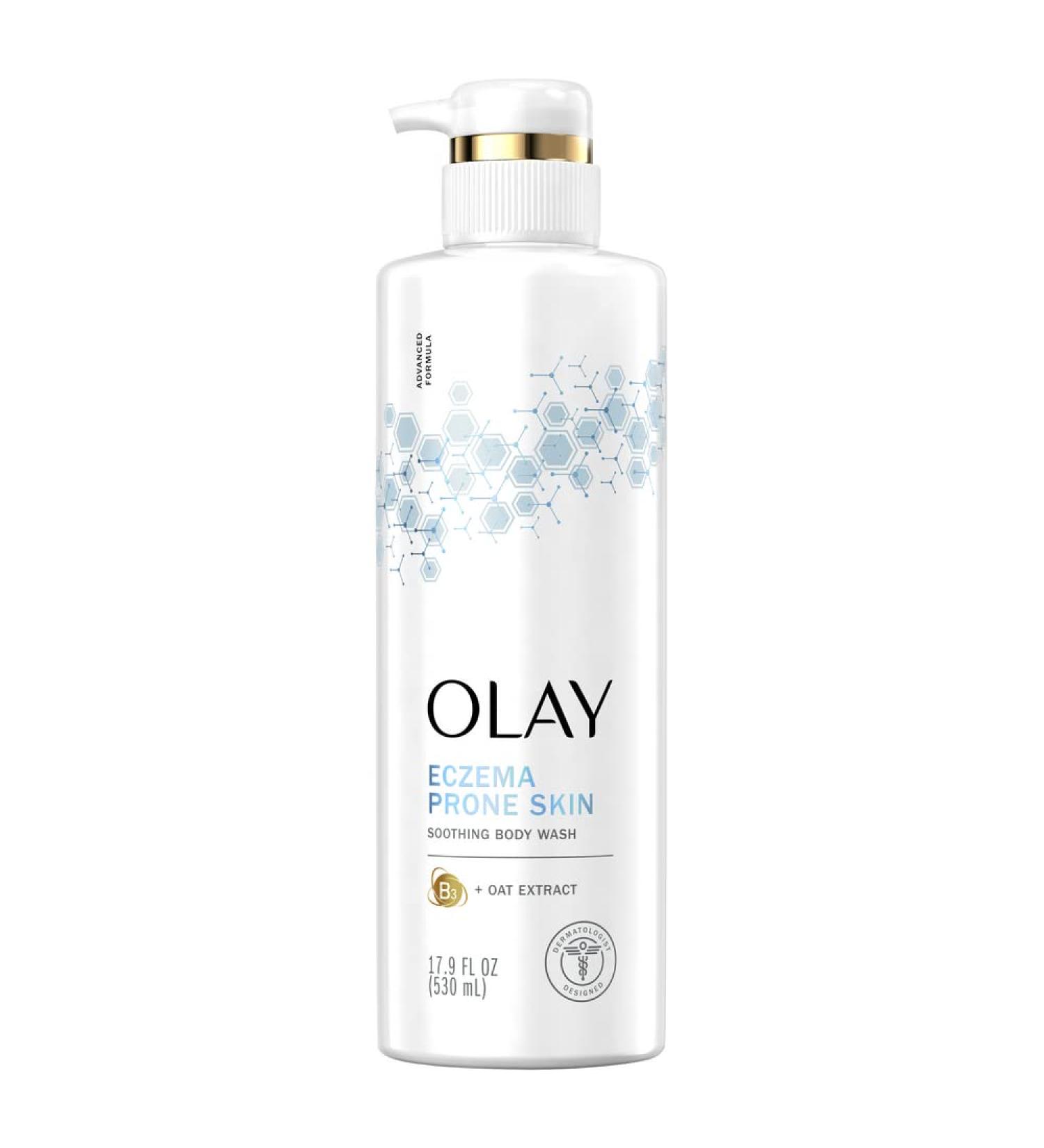 Olay Soothing Body Wash for Sensitive Skin with Vitamin B3 & Oat Extract 17.9 fl oz - Buy Online on GoSupps.com