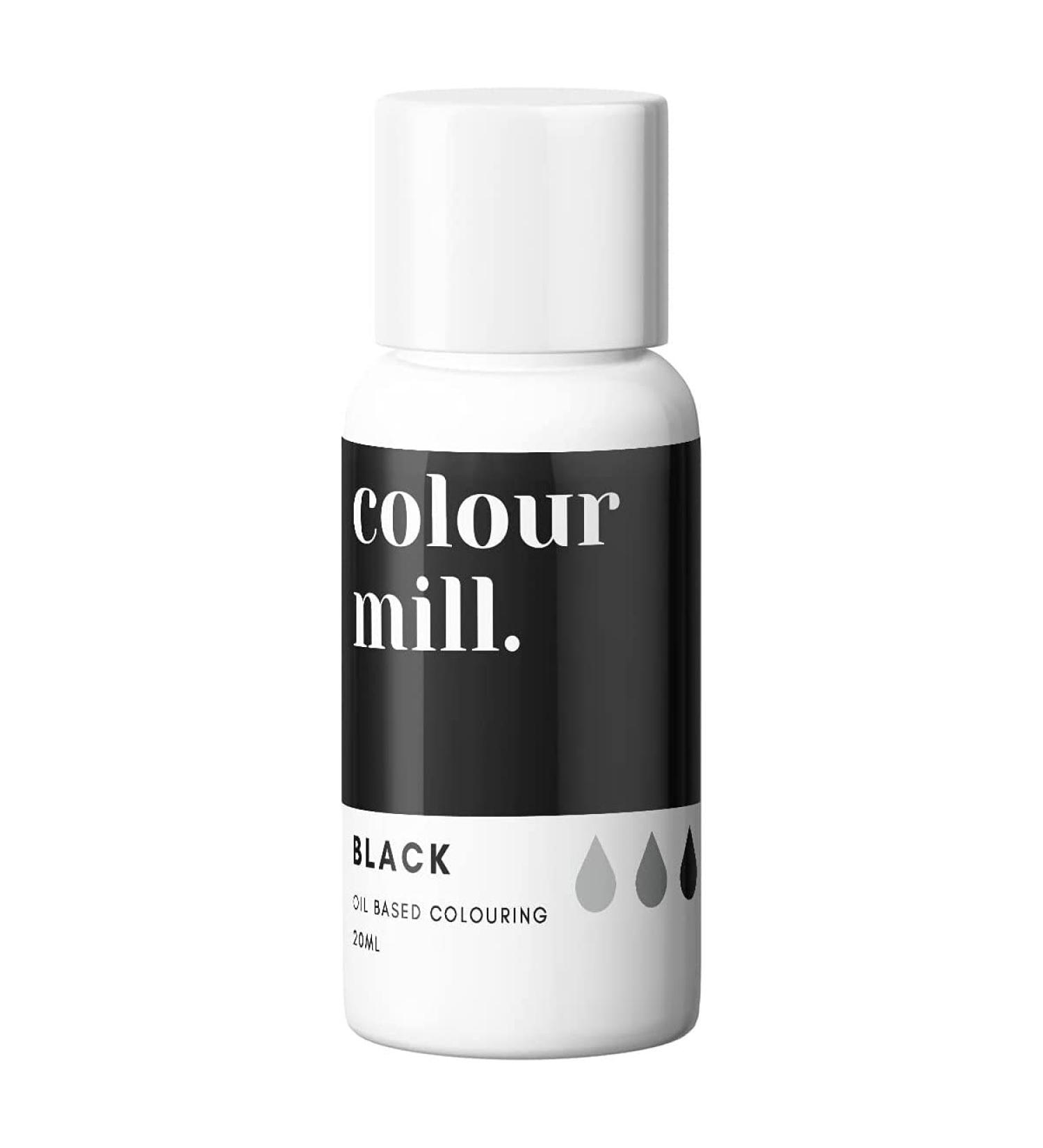 Colour Mill Oil Based Food Colouring 20ml Colours all Icings Chocolate Dough and more (Black)