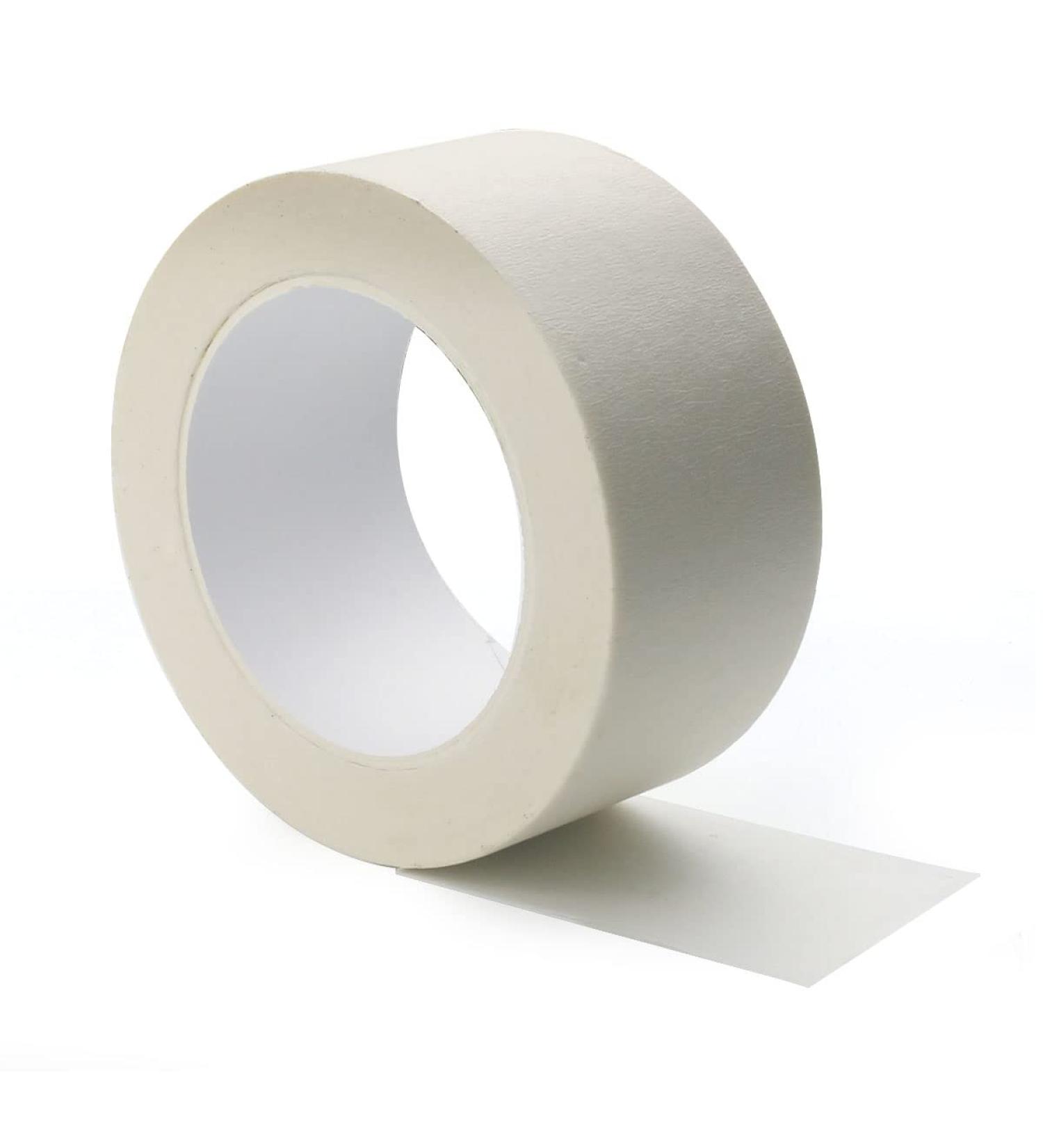Beige White Masking Tape - 2 inch x 55yds. Wide Masking Tape for Safe Wall Painting Office Labeling  Edge Finishing - Buy Online on GoSupps.com