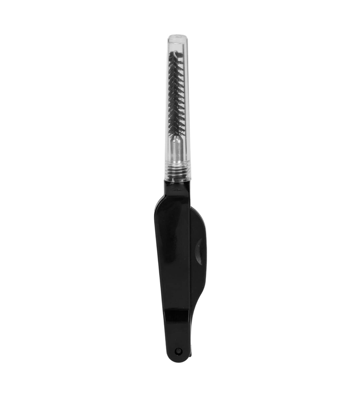 2 in 1 Eyelash and Eyebrow Comb - Stainless Steel Dual Head Grooming Brush for Makeup | Foldable Black Eyelash Brush - Buy Online on GoSupps.com