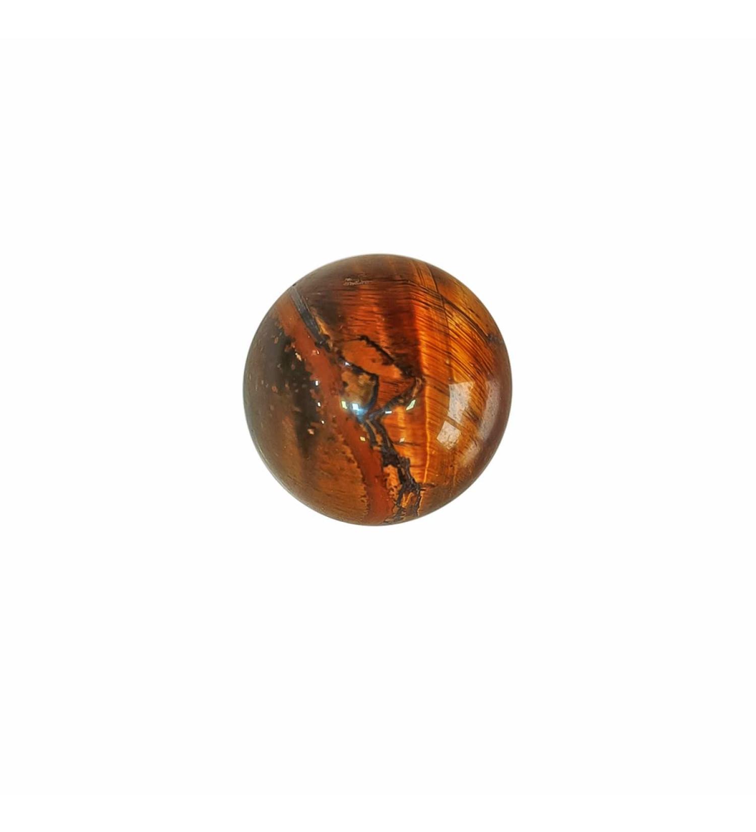 Aashita Creations 30mm Natural Tiger Eye Mini Sphere Ball - Pocket Crystal for Reiki Healing | 25-30g Brown - Buy Online on GoSupps.com