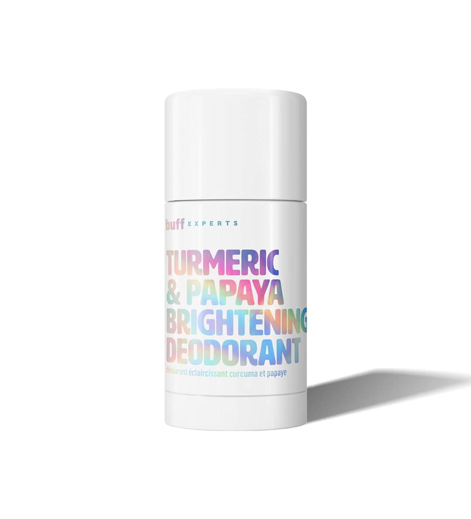 Buff Experts Turmeric & Papaya Brightening Deodorant - Plant-Based & Cruelty-Free - Corrects Underarm Dark Spots - Fades Discolouration - Brightens Armpit Skin - Buy Online on GoSupps.com
