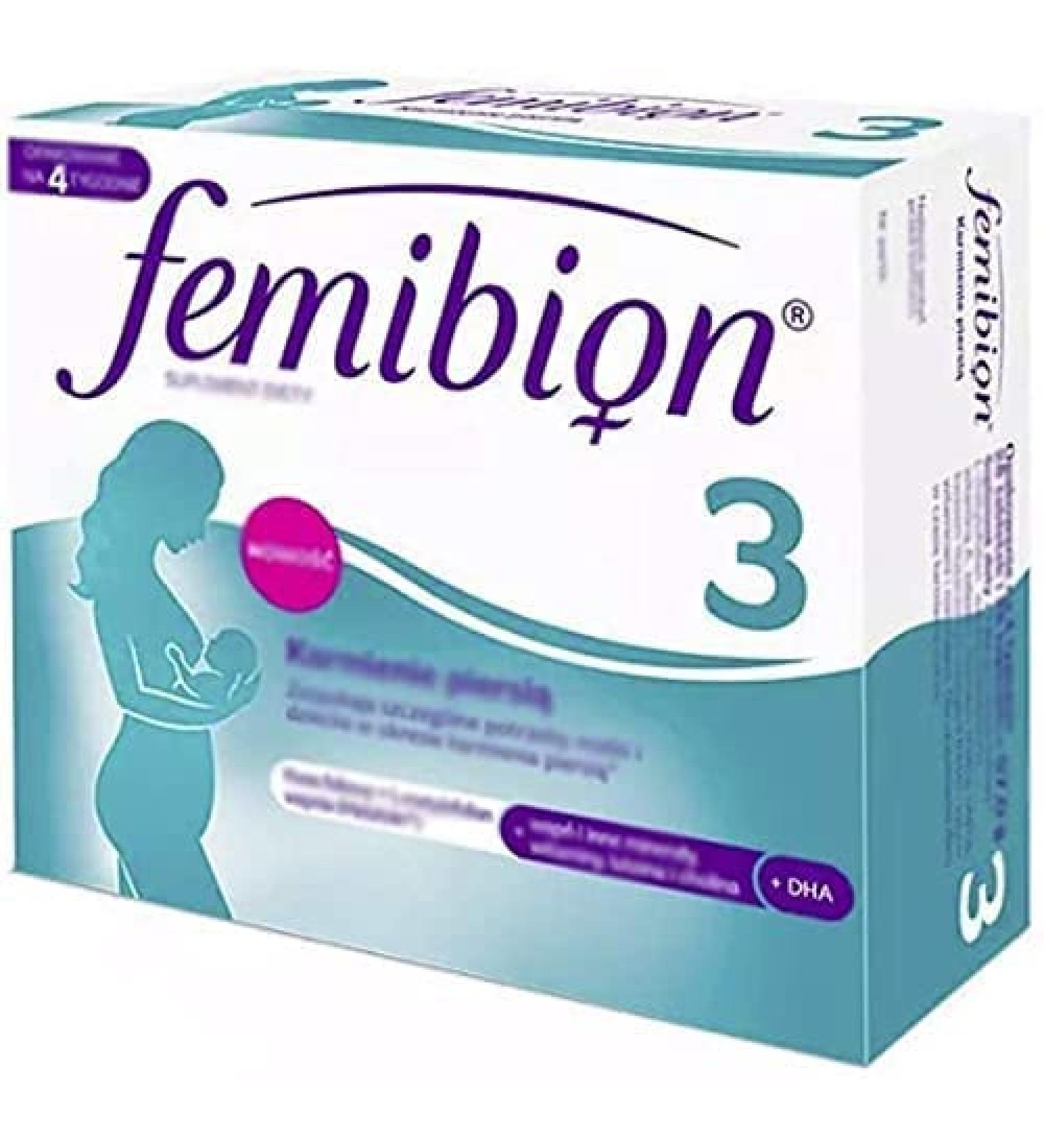 FEMIBION Natal 3 28 Pills and 28 Capsules for Breastfeeding Women Vitamin Complex for Pregnancy