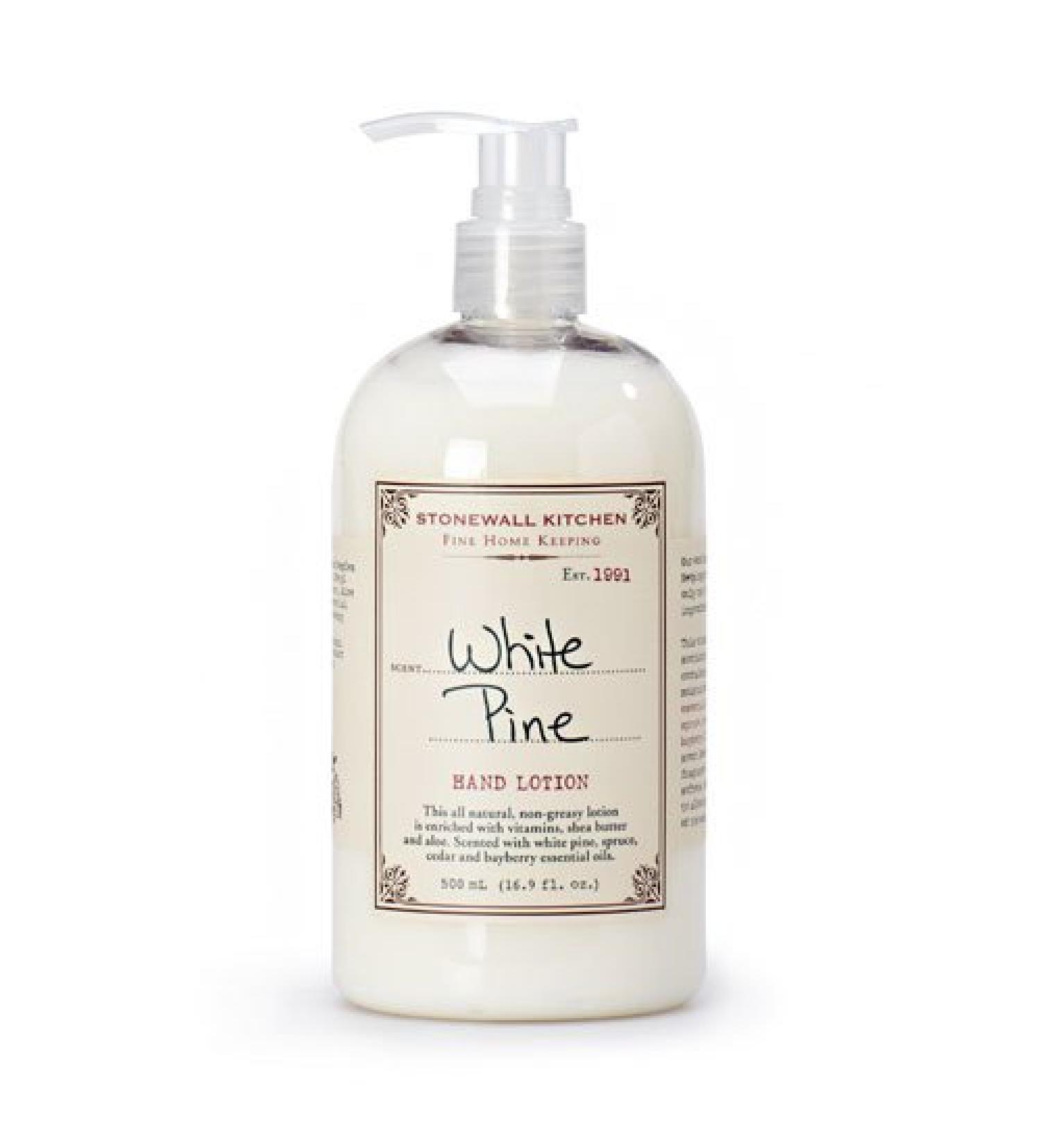 Stonewall Kitchen White Pine Hand Lotion - 16.9 oz | Moisturizing Hand Care - Buy Online on GoSupps.com