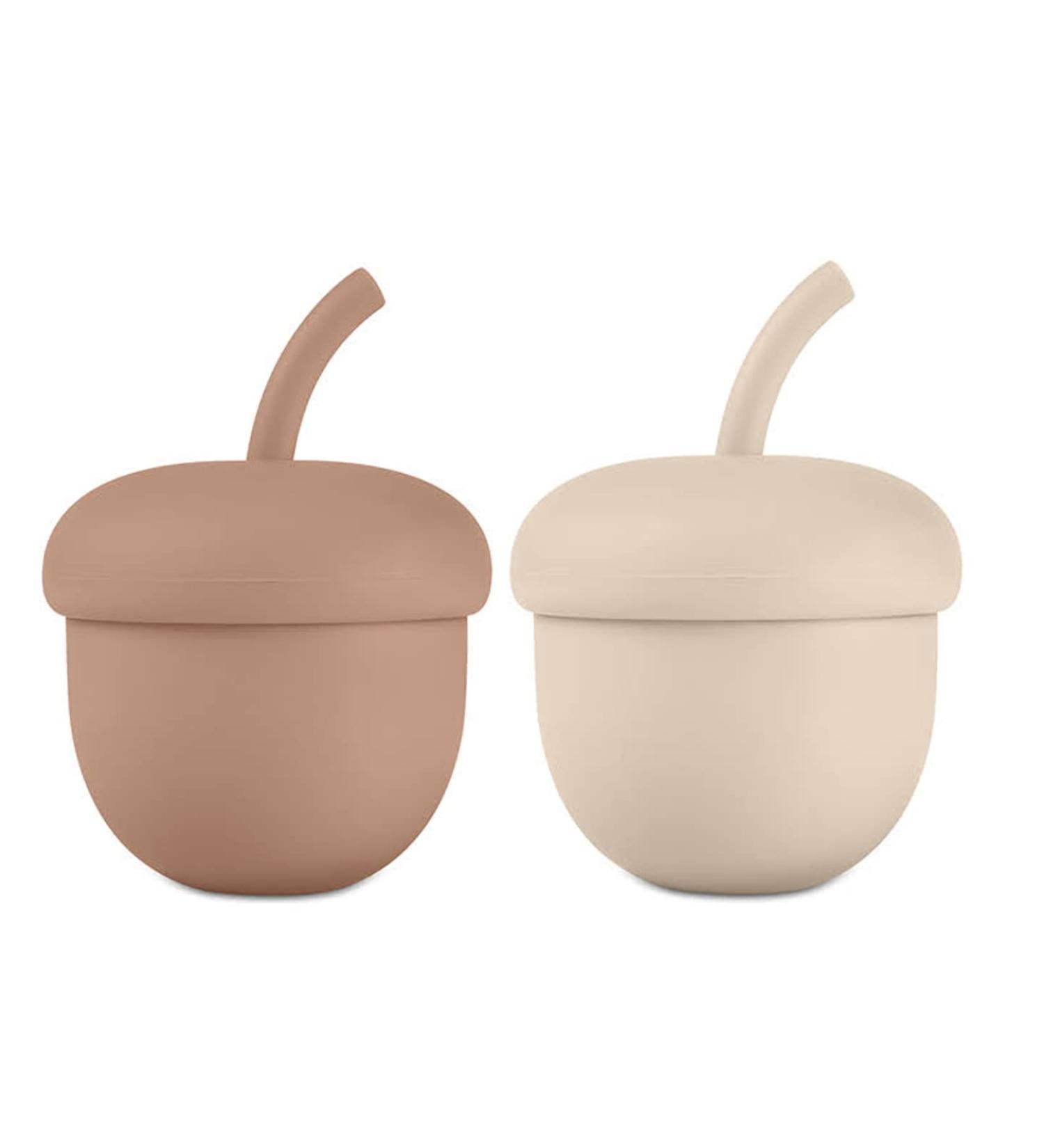Zaank Silicone Sippy Cup with Straw | Toddler Transition Training Cup | BPA Free & Shatterproof | Dishwasher Safe | 6oz (Rusty-Beige 2) - Buy Online on GoSupps.com