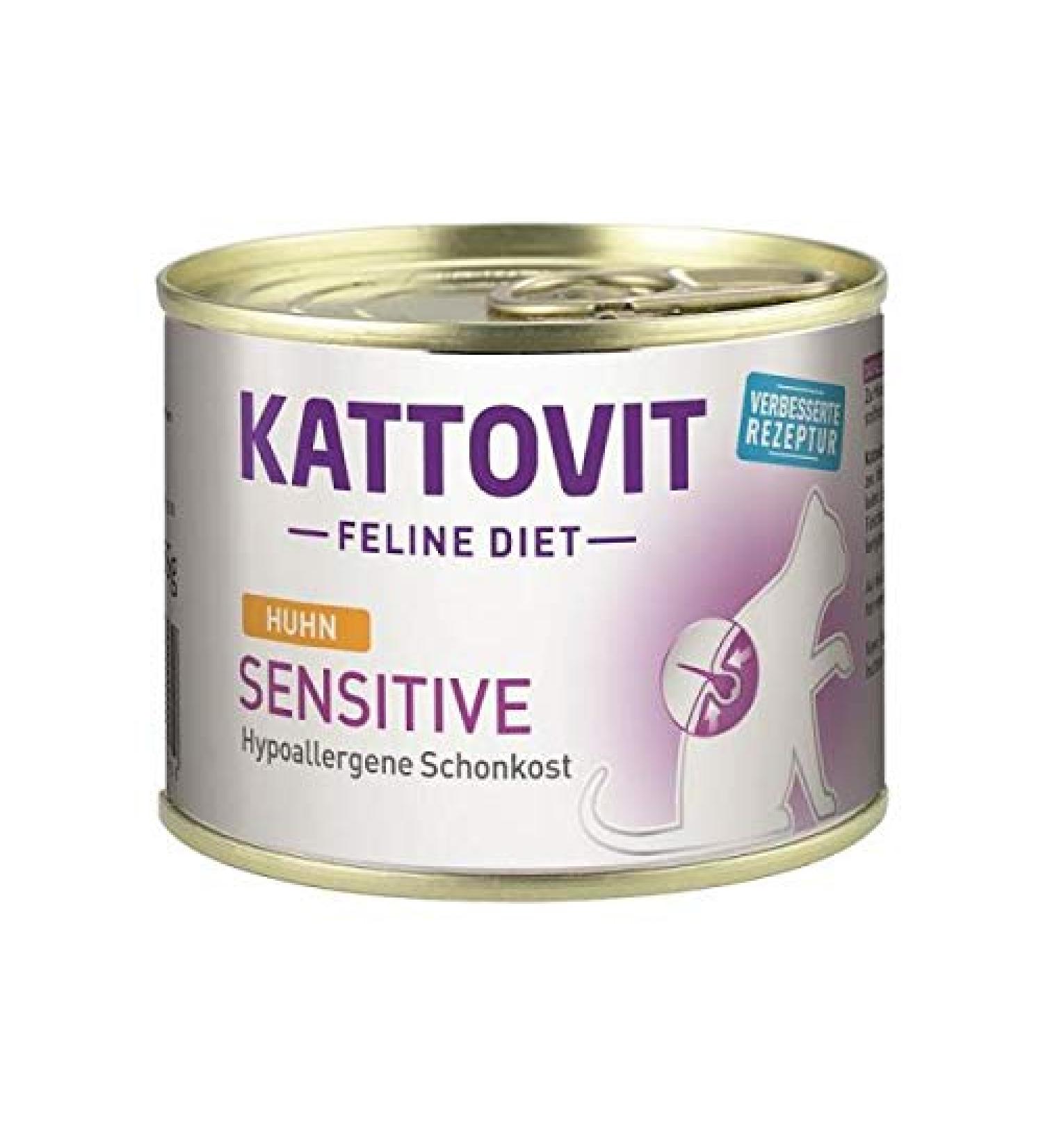 Kattovit Feline Diet Sensitive Chicken 12x185g Sensitive Chicken 185 g (Pack of 12)