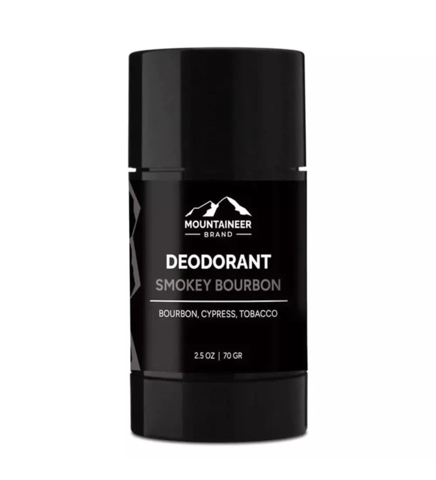 Natural Aluminum-Free Deodorant Stick by Mountaineer Brand | Stay Fresh With Nontoxic Ingredients | 2.5 oz (Smokey Bourbon) - Buy Online on GoSupps.com