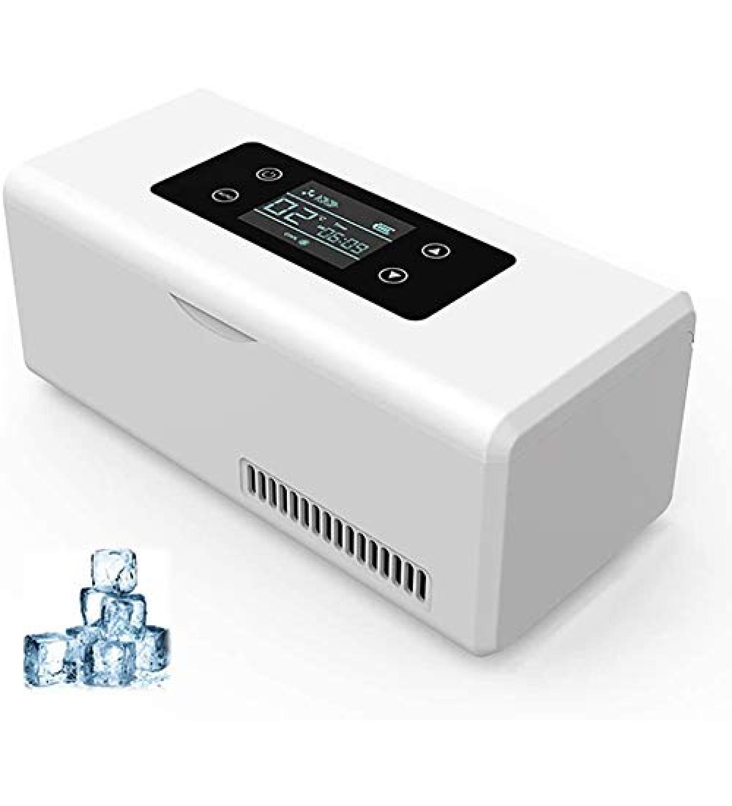 Mini Fridge Portable Insulin Cooler 2-8 Intelligent Temperature Control Medical Refrigerator Drug Reefer for Travel Medicine Cooler - Buy Online on GoSupps.com
