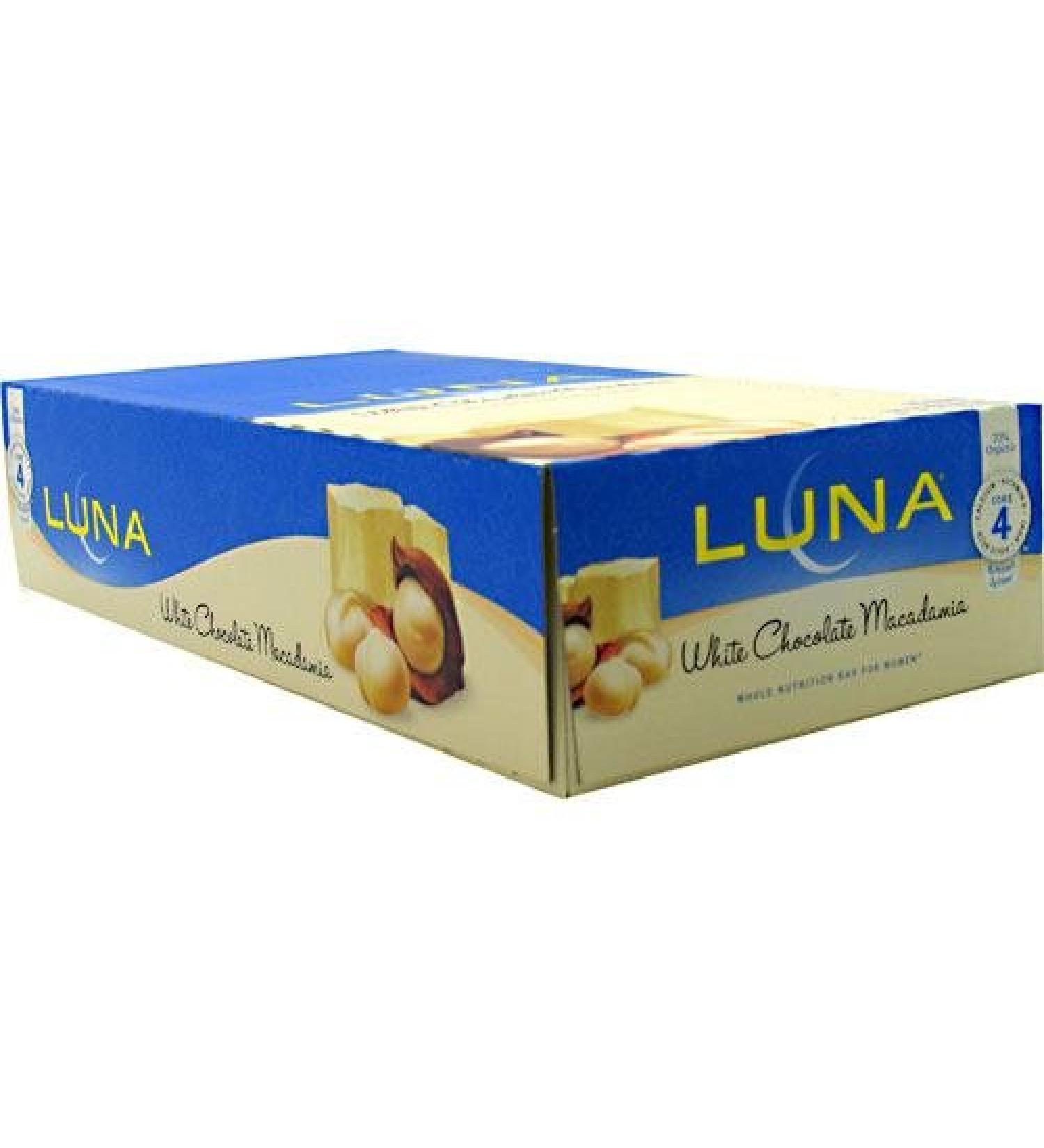 Luna Bar Wht Choc Mcdma C Size 15ct Luna Bar White Choc Macadamia 1.69z