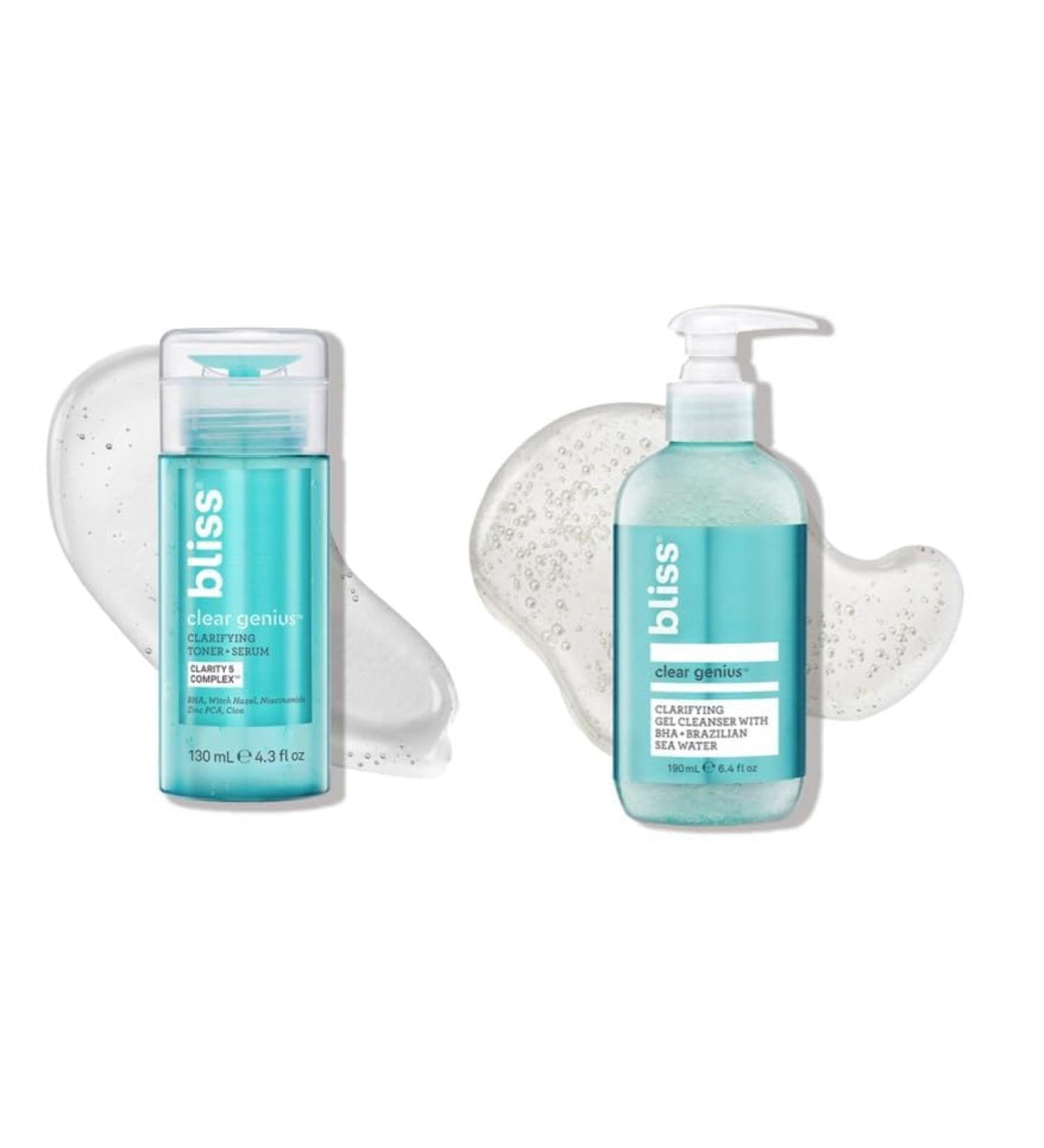 Bliss Daily Acne Routine Kit - Cleanse & Tone for Acne & Pores | 2pc Set - Shop Internationally - Buy Online on GoSupps.com