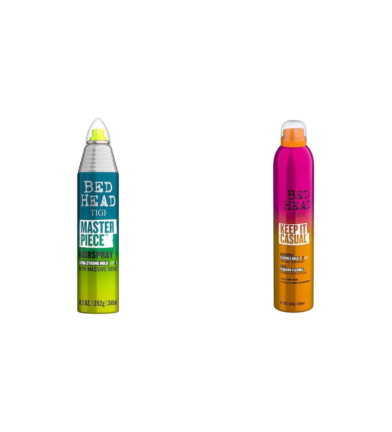 TIGI Bed Head Extra Hold 10.3oz Flexible Hold Hairspray 12.1oz Shiny Glossy Frizz Control Styling Bundle - Buy Online on GoSupps.com