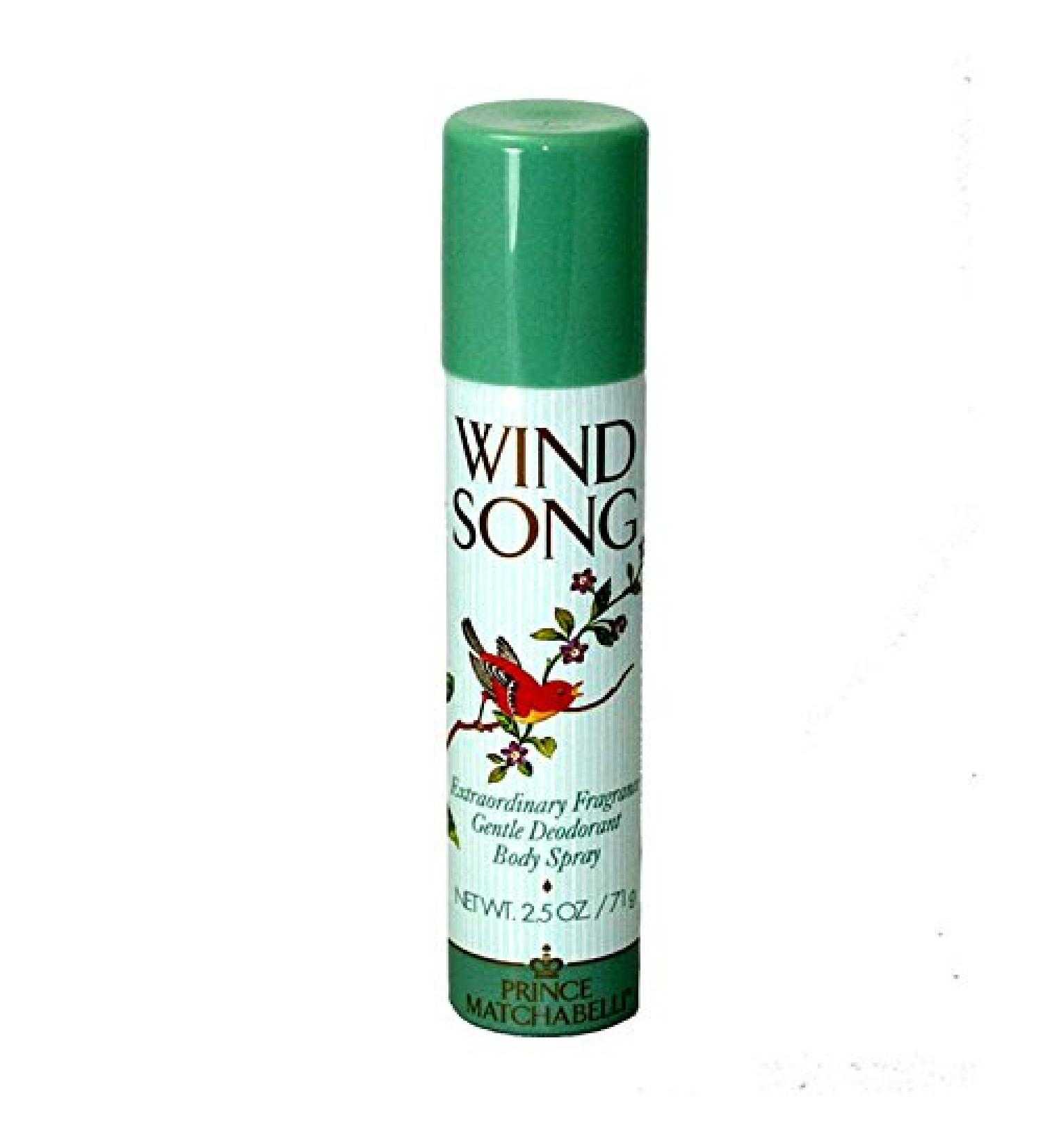 Prince Matchabelli Wind Song Deodorant Body Spray for Women 2.5 Ounce
