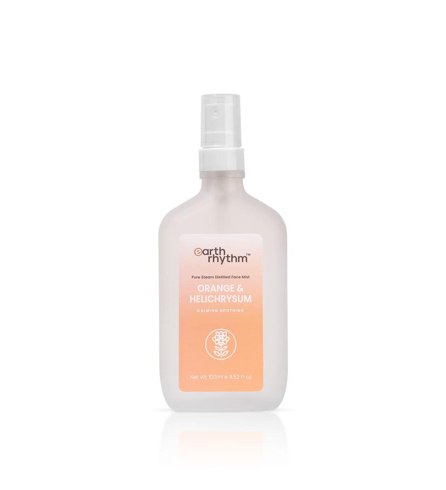 Earth Rhythm Orange & Helichrysum Face Mist Toner Hydrating Pore Tightening Moisturizing & Reduces Wrinkles for All Skin Types - 100ml - Buy Online on GoSupps.com