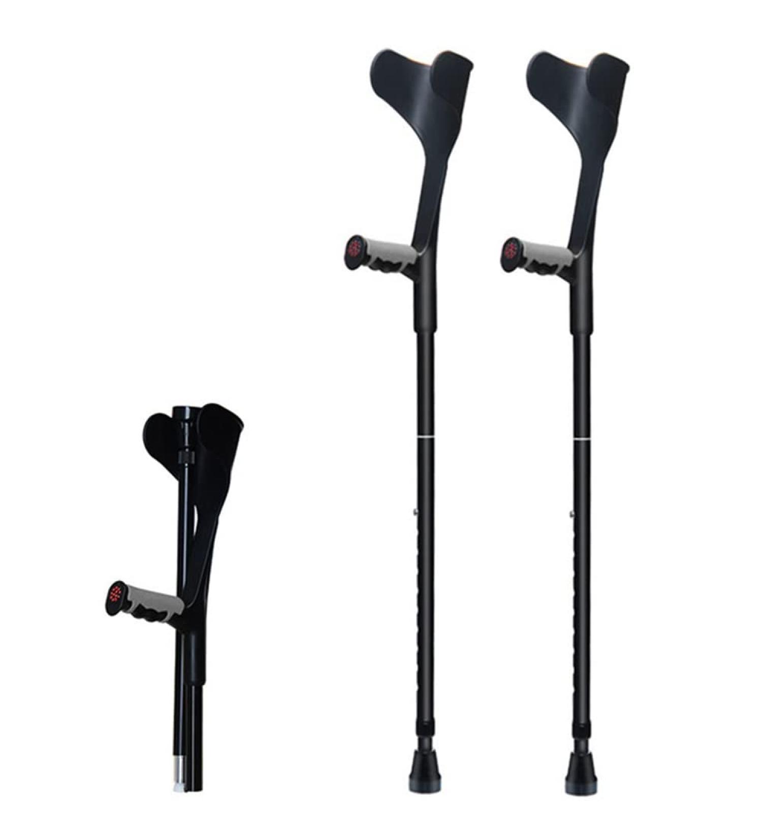 Adult Forearm Cane Half Cuff Elbow Crutches Lightweight Telescopic Folding Arm Crutch for Medical Rehabilitation 10 Height Adjustable (Color : Black Size : 2pcs) Warm Life - Buy Online on GoSupps.com