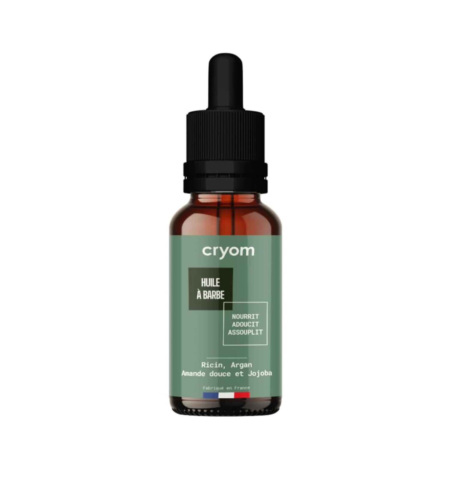 CRYOM - Beard oil (Care with 4 oils: Castor Argan Sweet Almond and Jojoba) pipette bottle 30 ml 99% ingredients of natural origin cosmetics for men. - Buy Online on GoSupps.com
