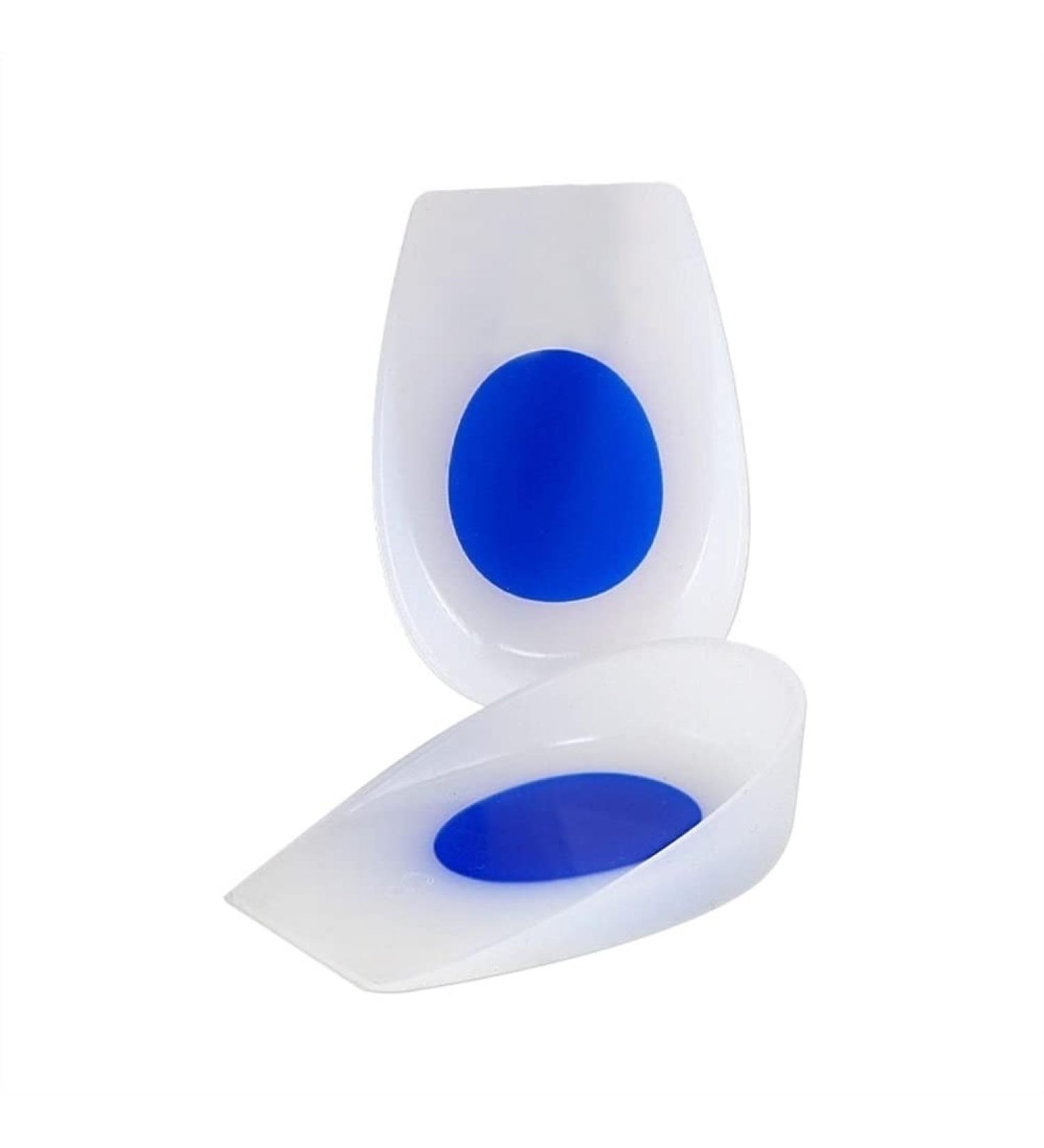 Extra Soft Heel Liner Silicone Protectors for Heel Spurs & Dry Cracked Heels - Medium Blue & White - Buy Online on GoSupps.com
