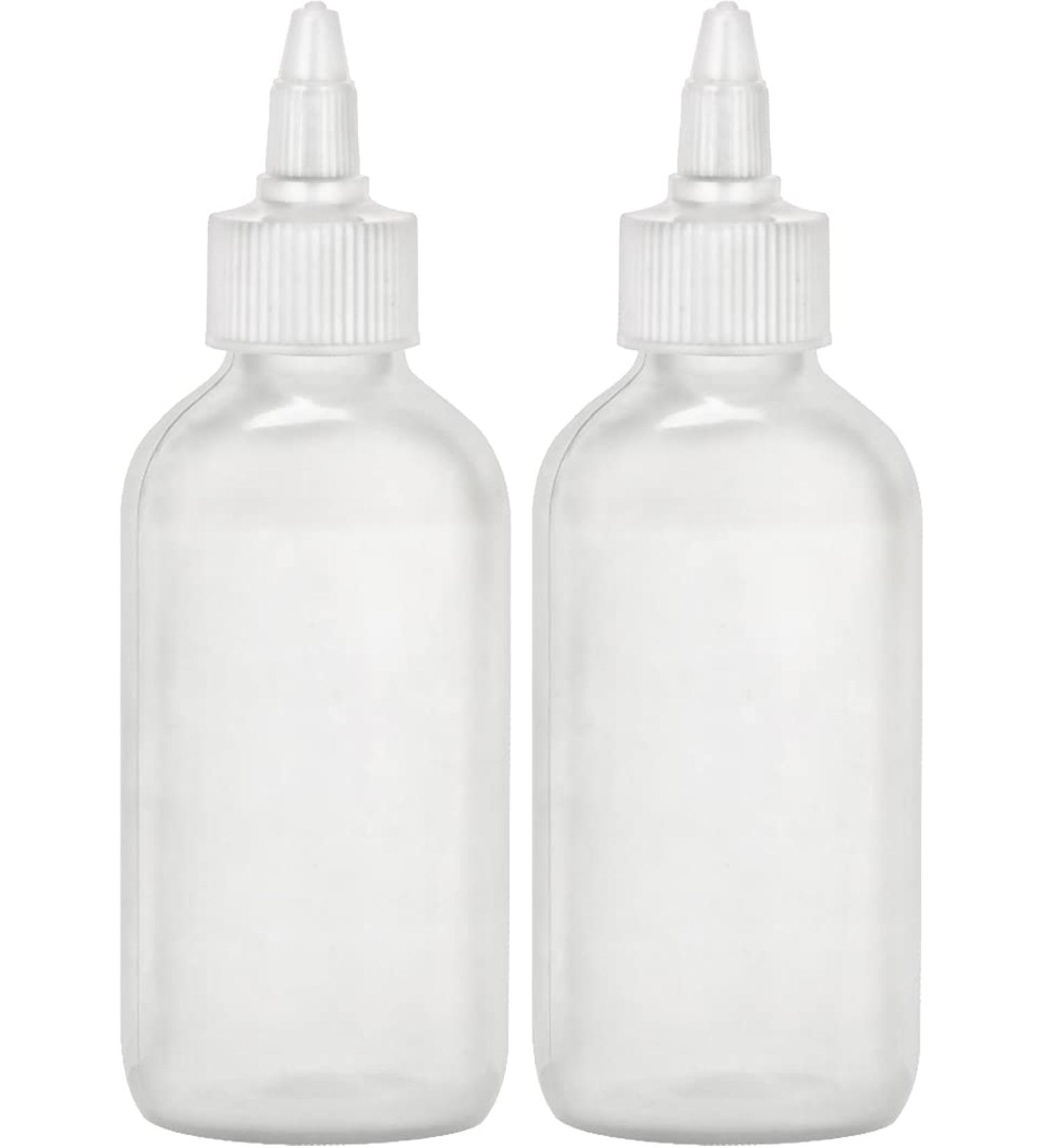 BRIGHTFROM Twist Top Applicator Bottles 4 oz - Pack of 2 | Refillable Squeeze Plastic Bottles for Multi Purpose Use - Buy Online on GoSupps.com