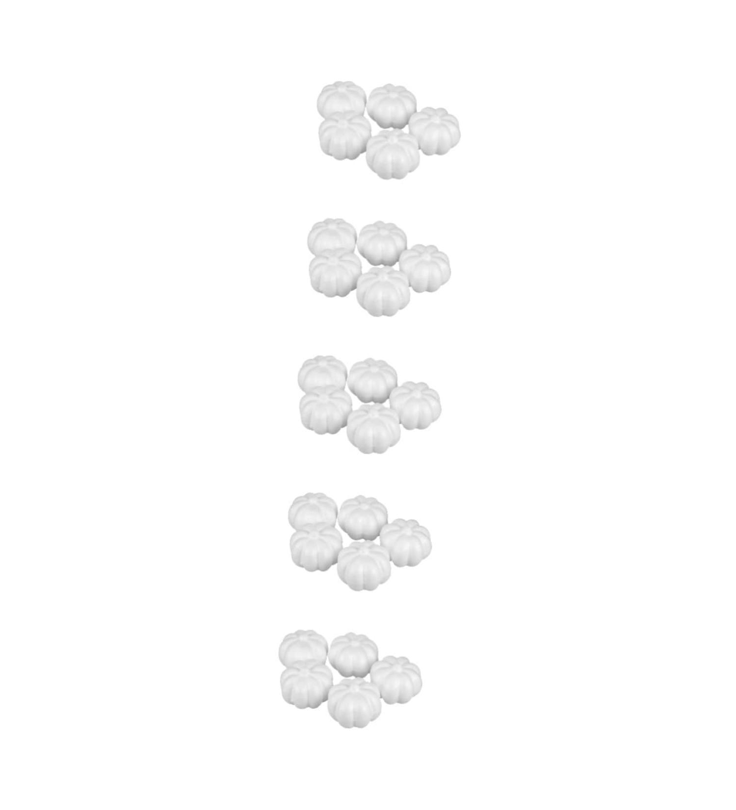 Ciieeo 25 Pcs Halloween Pumpkin Decoration Foam Craft Pumpkins Thanksgiving Day Party Decor Paint for Pumpkins Diy Pumpkin Halloween Home Decor Simulation Pumpkin Mini White Foam Ball Whitex5pcs 8.8*8.5*5cmx5pcs - Buy Online on GoSupps.com
