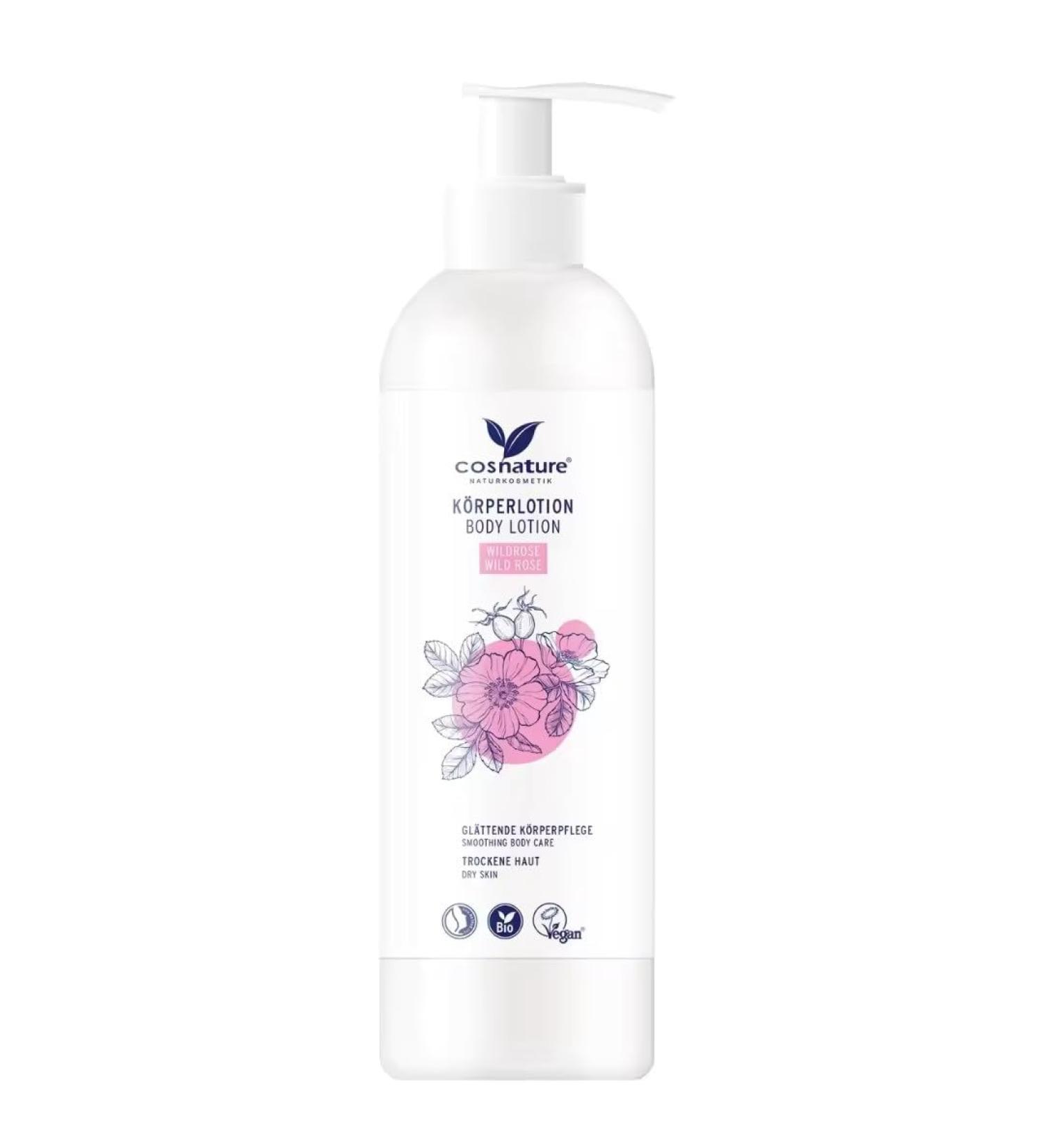 cosnature® Body Lotion Wild Rose. Unleash the power of nature with cosnature® Wild Rose Body Lotion - your best path to silky smoothness and radiant beauty!