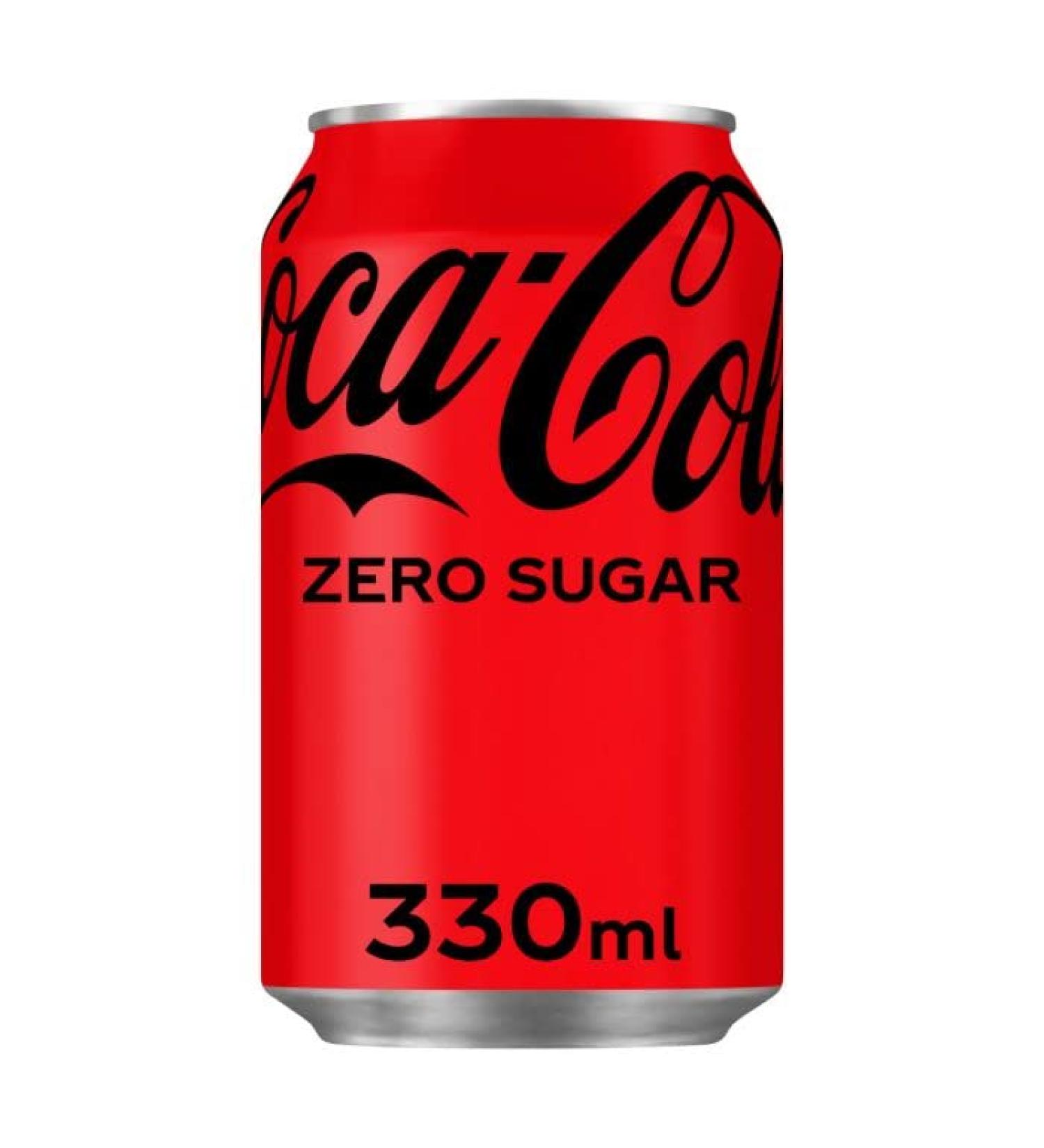 Coca Cola Coke Zero Cans Soda Fizzy Drink 24x330ml - Buy Online on GoSupps.com