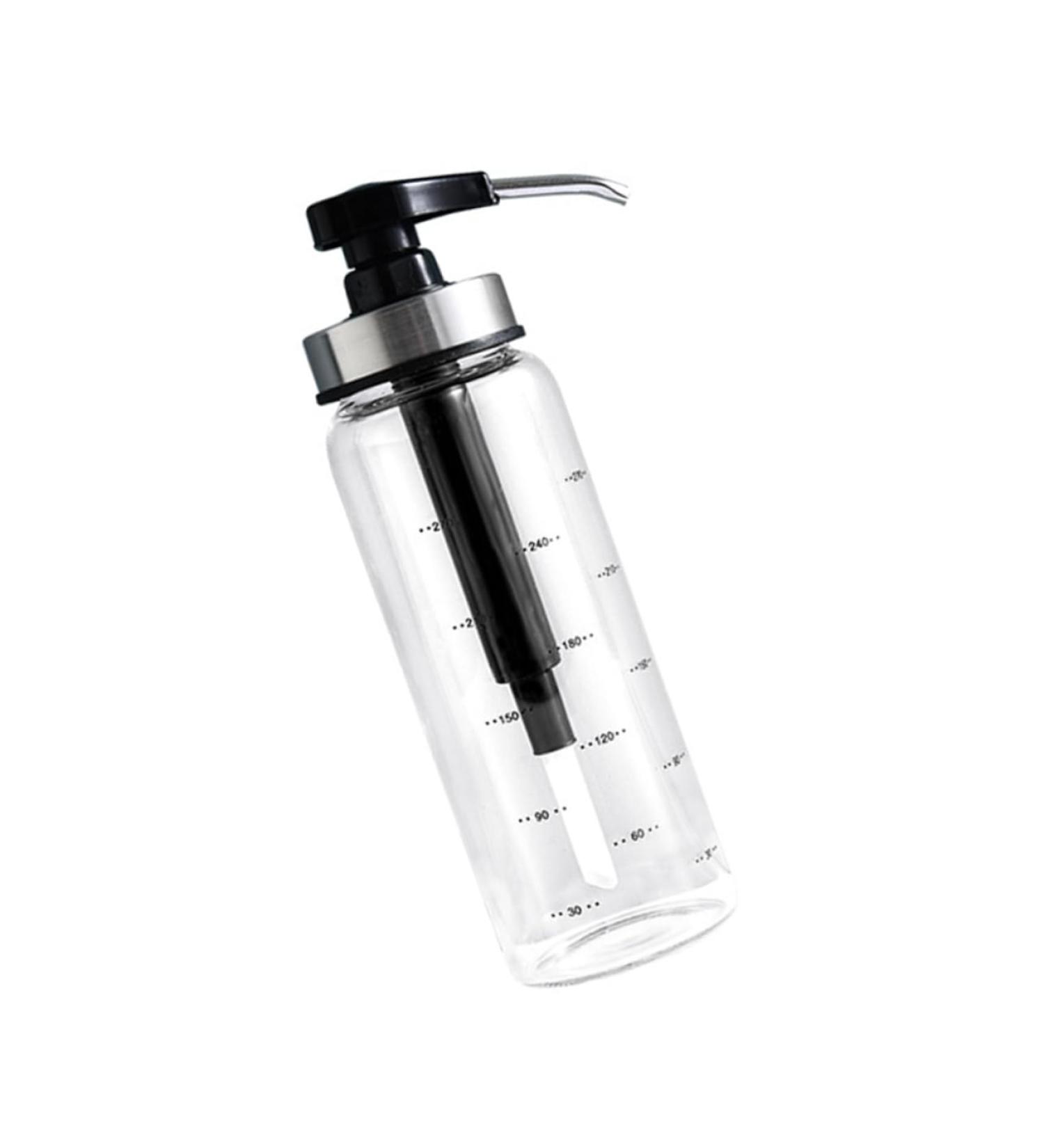 KICHOUSE Clear Container Liquid Condiment Dispenser Honey Dispenser Large Syrup Pump Bottle Jam Container Syrup Server Kitchen Cabinet Empty Glass Oil Container Press Mouth Stainless Steel - Buy Online on GoSupps.com
