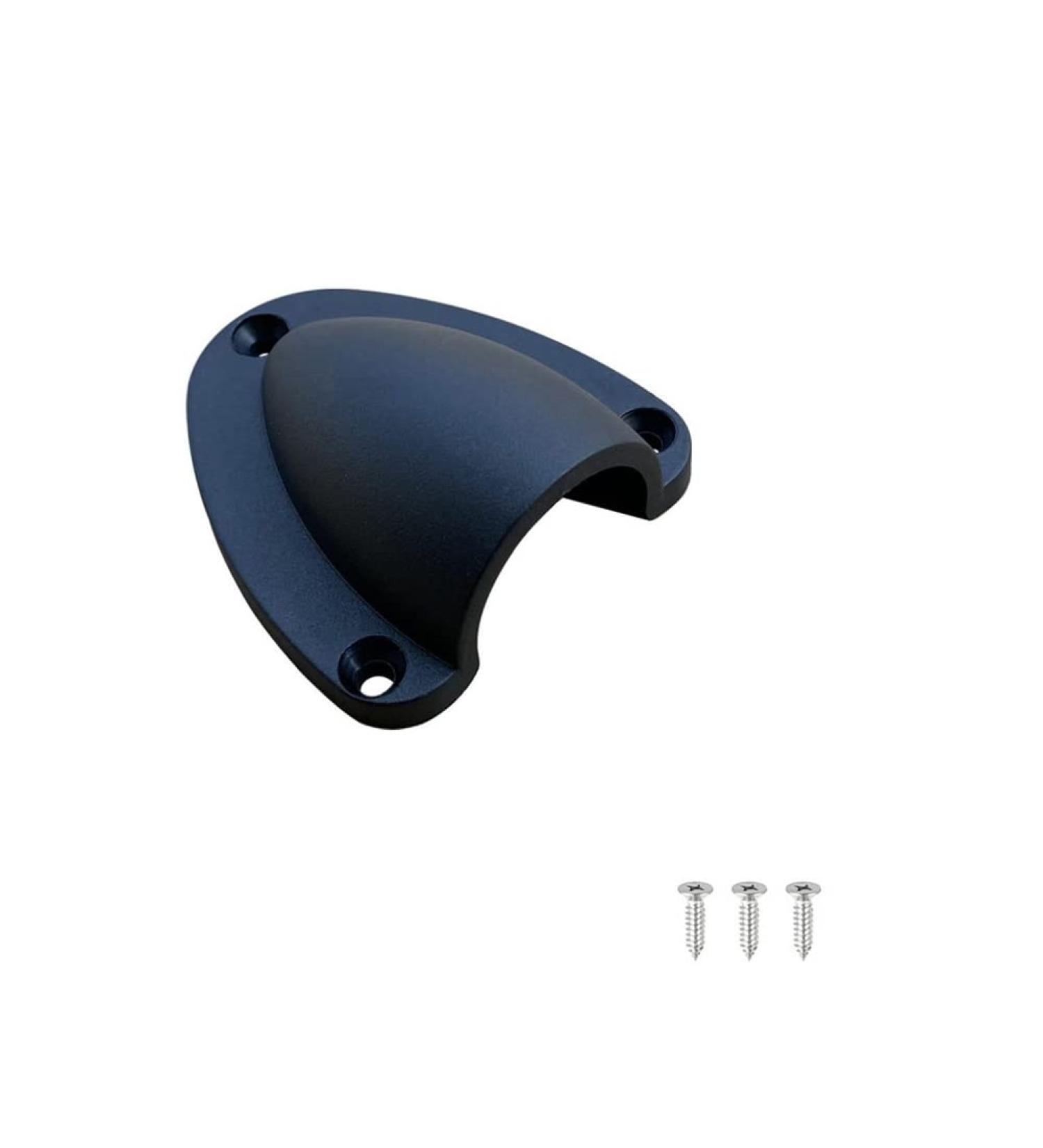 Berfi Life Marine Wire Cable Vent Cover - Black Small Clam Shell Vent for Boat/Yacht - 1 Piece with 3 Screws - Buy Online on GoSupps.com