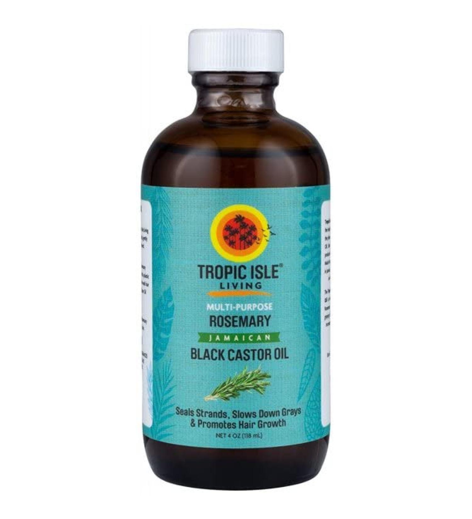 Tropic Isle Living Jamaican Black Castor Oil Hair & Skin Conditioner | 100% Pure & Natural 4 oz (Rosemary) - Moisturize Dry Hair & Skin - Buy Online on GoSupps.com