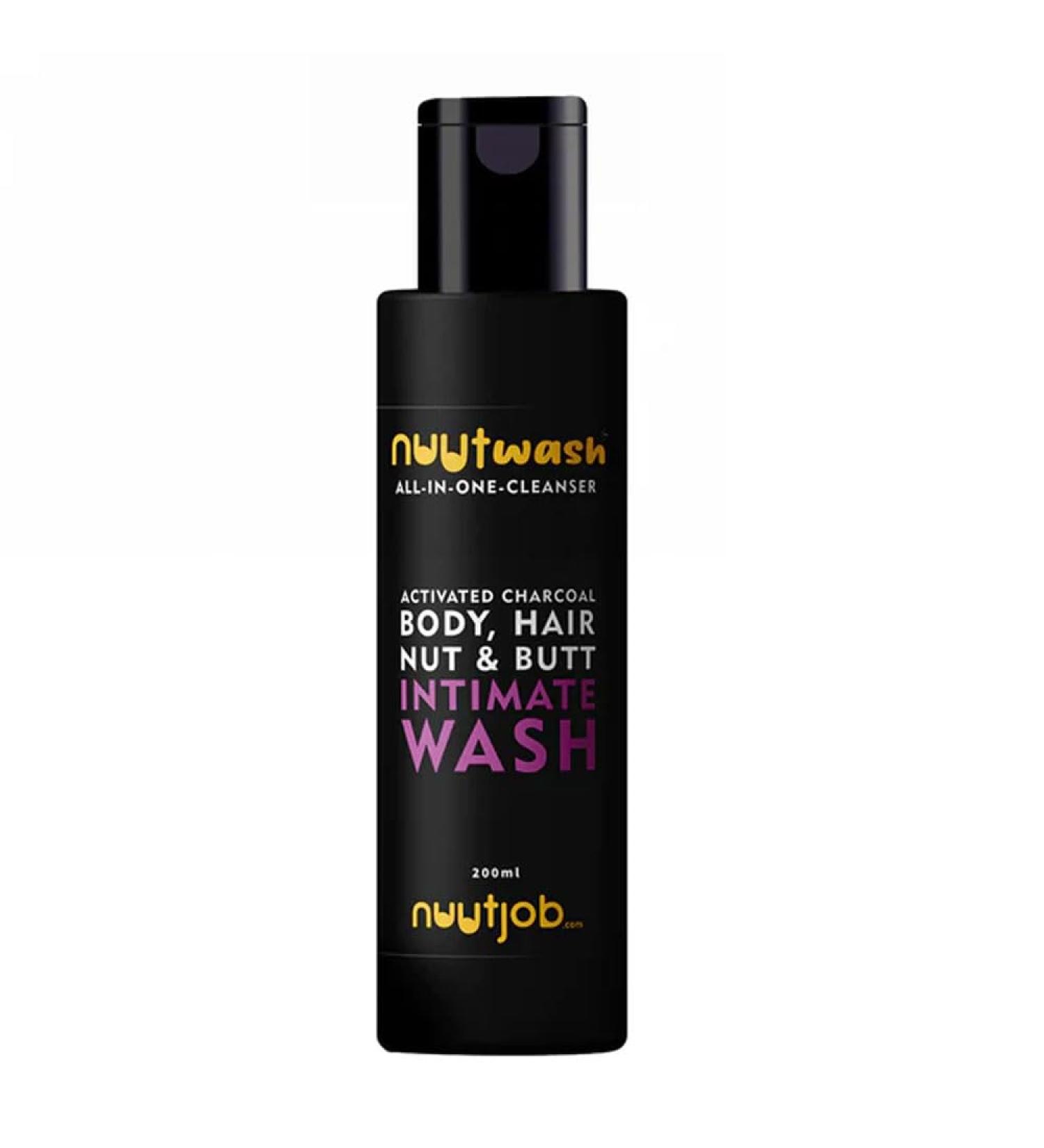 Nuutwash Activated Charcoal Intimate Wash 6.7 Fl Oz | All-in-One Hygiene for Men & Boys | Natural Ingredients & Essential Oils | Ball Deodorant & Body Wash - Buy Online on GoSupps.com