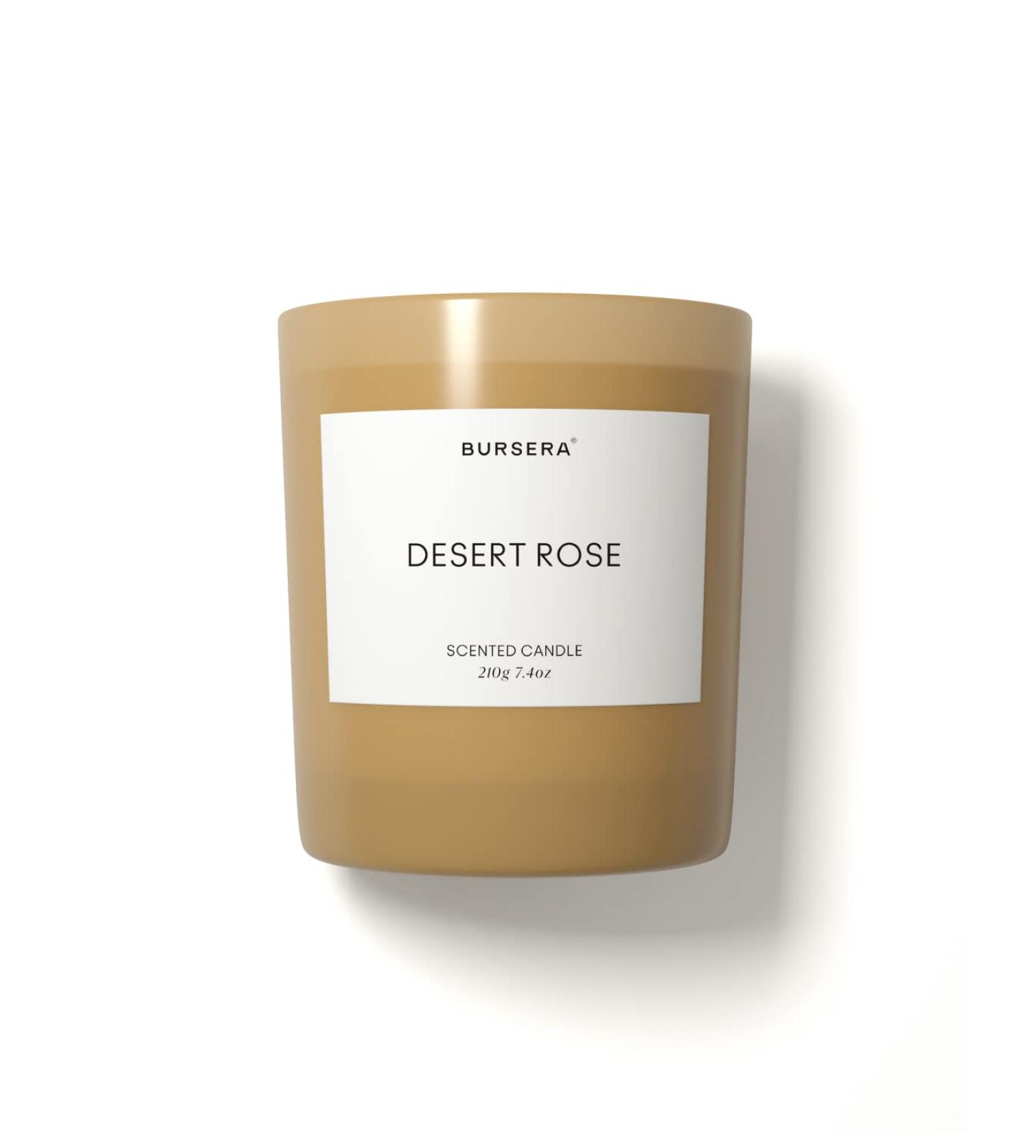 Bursera Scented Candle - Desert Rose | Eco-Friendly Soy Candle | Tree Planted with Every Order | 45hr Burn Time | Aromatherapy & Non-Toxic - Buy Online on GoSupps.com