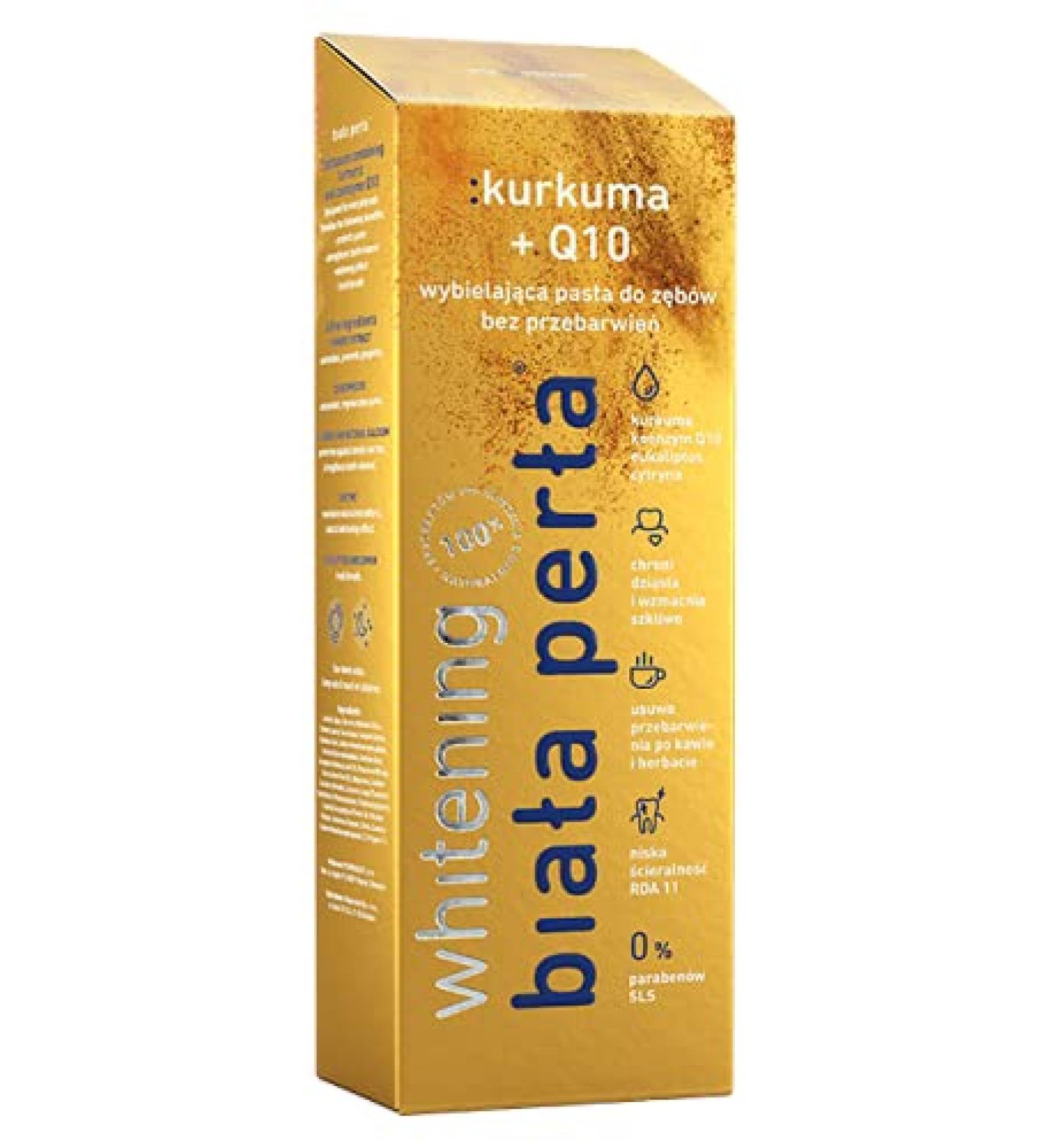 vita product WHITE PERTA WHITE PER WHITENING WHITENING TOOTHPASTE WITHOUT DISCOLOR TURMERIC 75ML 75 ML