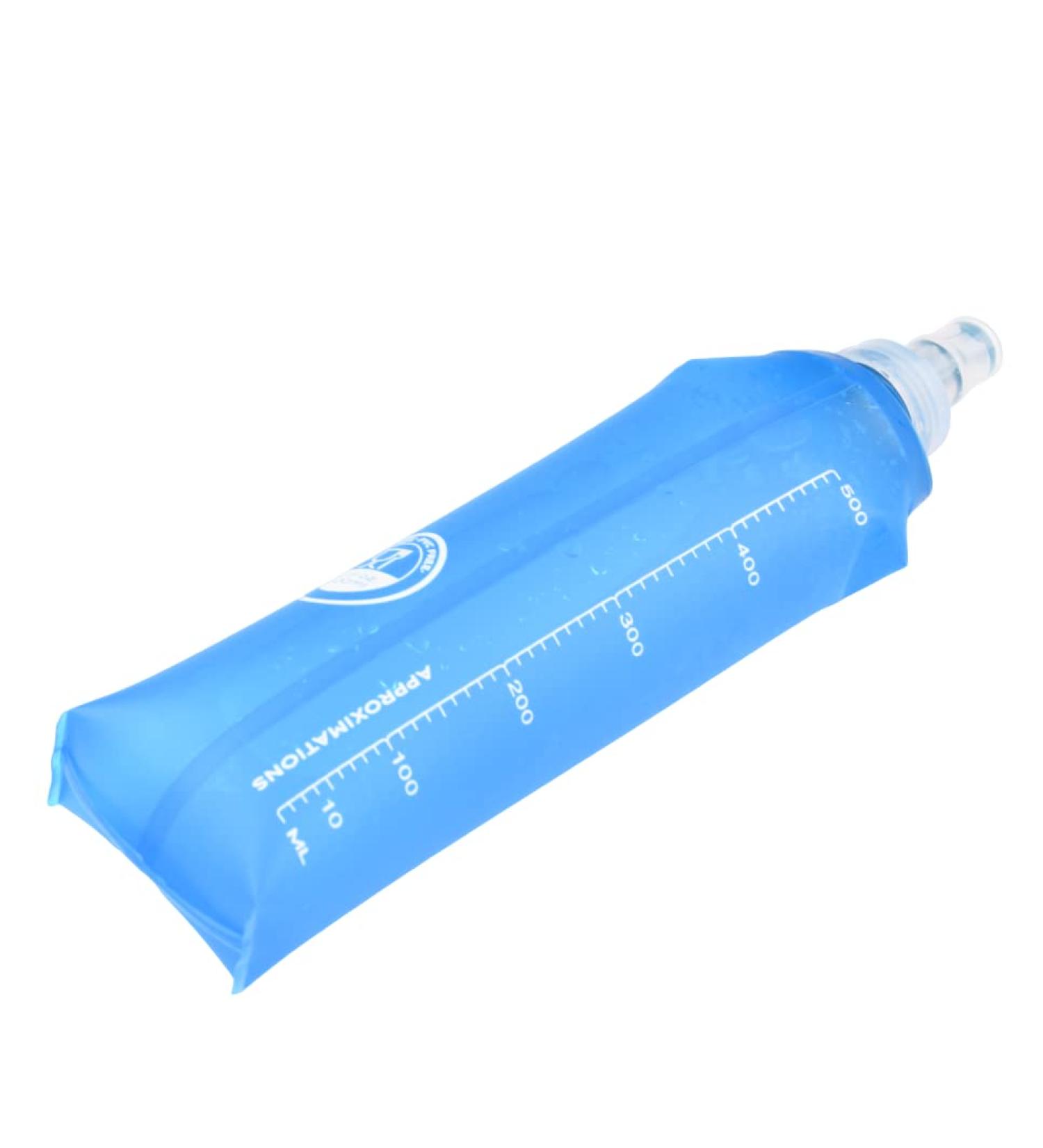 LIQUIDPACKPRO 500ml Soft Water Bottle - Portable 17oz Flask for Running, Hiking, Cycling - Buy Online on GoSupps.com