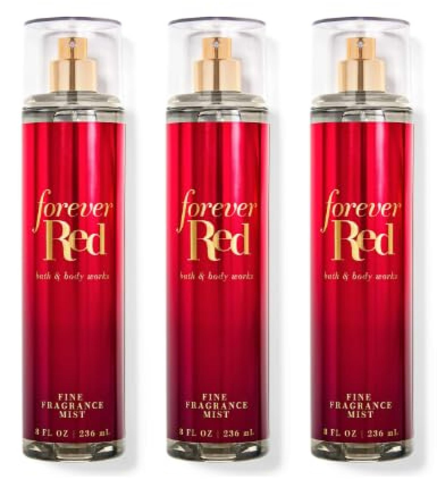 Bath and Body 3 Pack FINE FRAGRANCE MIST 8 fl oz / 236 mL (Packaging may Vary) (FOREVER RED) - Buy Online on GoSupps.com